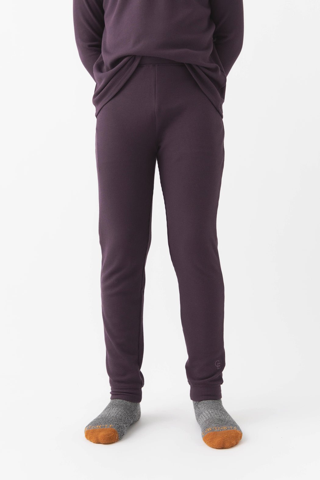 Children's Bamboo Waffle Knit Base Layer Set - Image 15