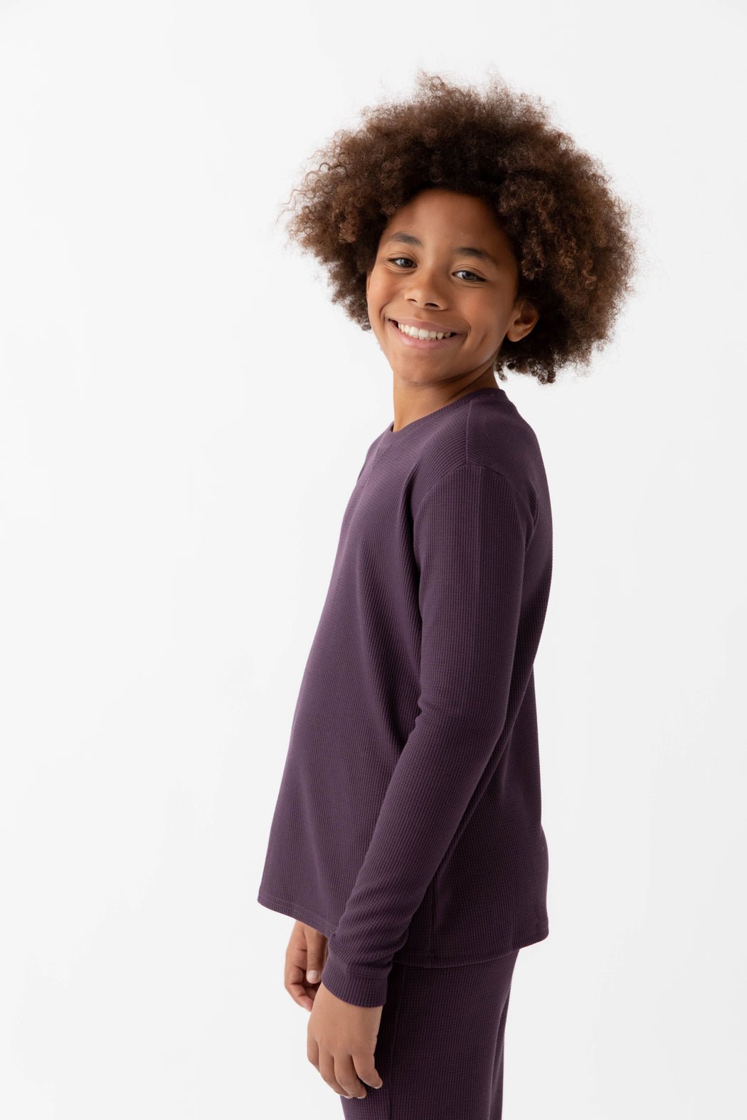 Children's Bamboo Waffle Knit Base Layer Set - Image 14