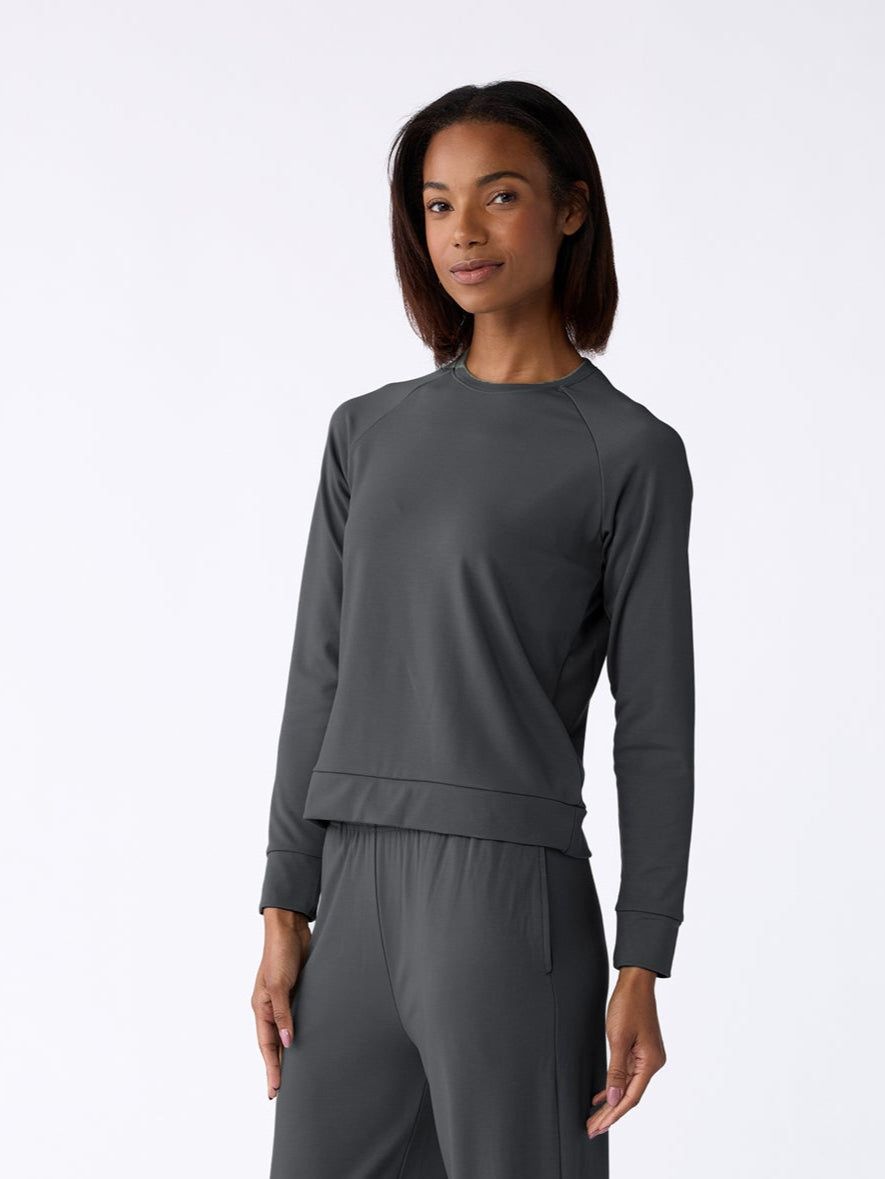 Women's Brushed Bamboo Pullover Crew - Image 30