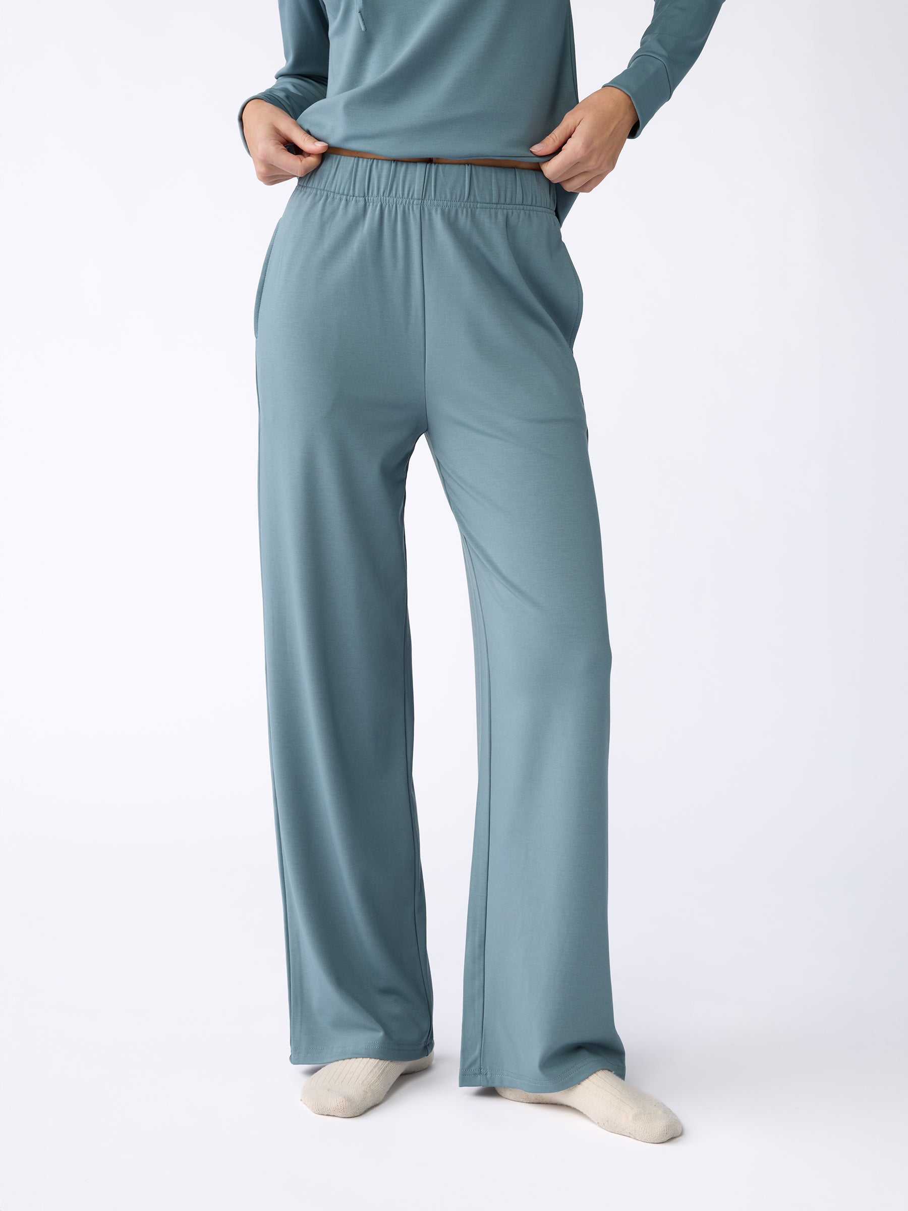 Women's Brushed Bamboo Wide Leg Pull-On Pant - Image 9