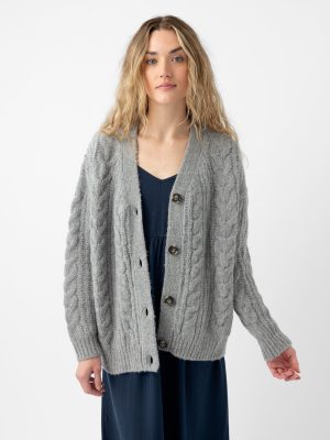 Oversized Cable Knit Cardigan - Last Chance