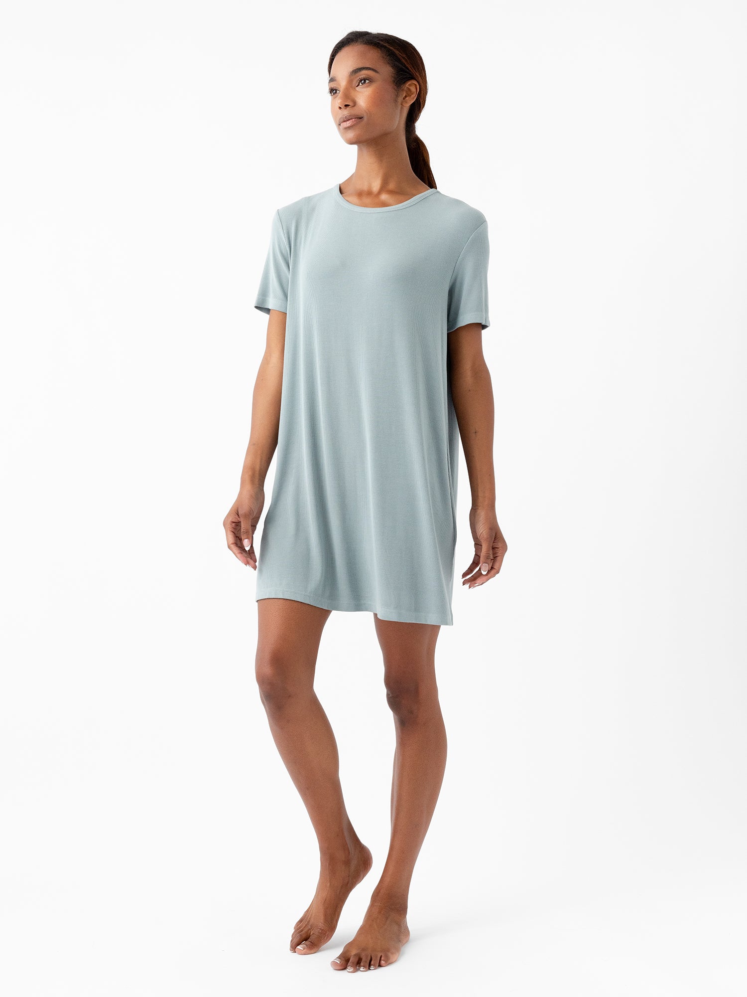 Women's Bamboo Rib-Knit Boyfriend Dress - Image 35