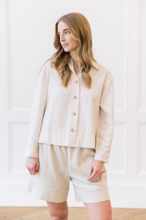 Women's Cozy Earth Coastal Comfort Long Sleeve Button Down - Last Chance