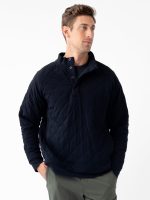 Men's Brushed Bamboo Quilted Snap Pullover - Last Chance