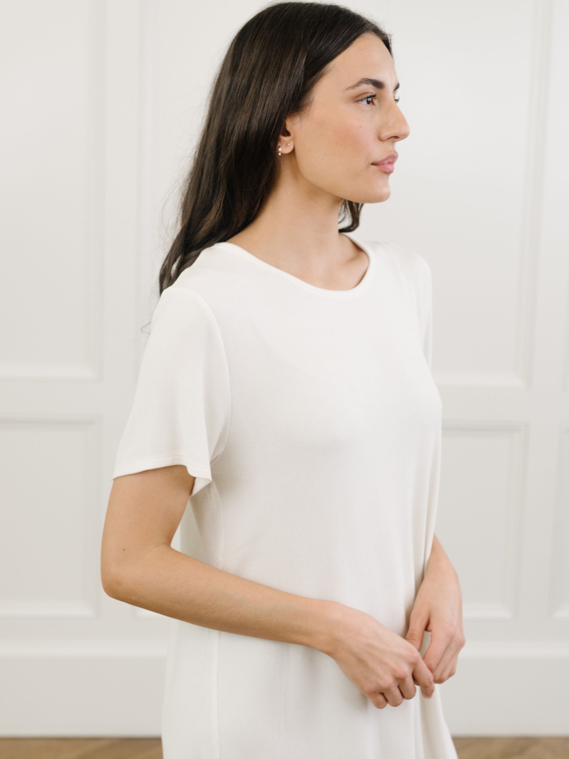 Women's Bamboo Rib-Knit Boyfriend Dress - Image 22