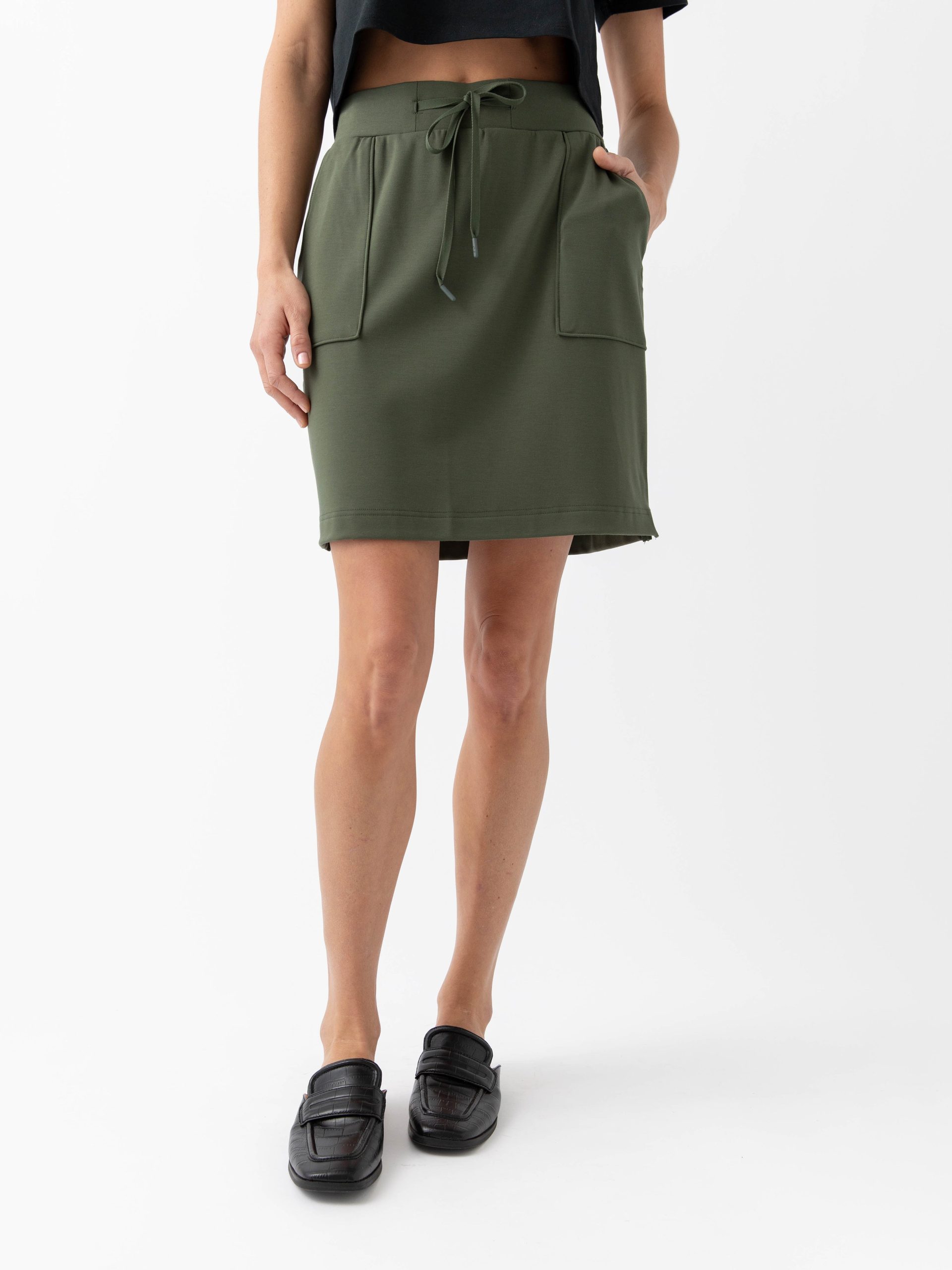 Women's Brushed Bamboo Patch Pocket Skirt - Last Chance