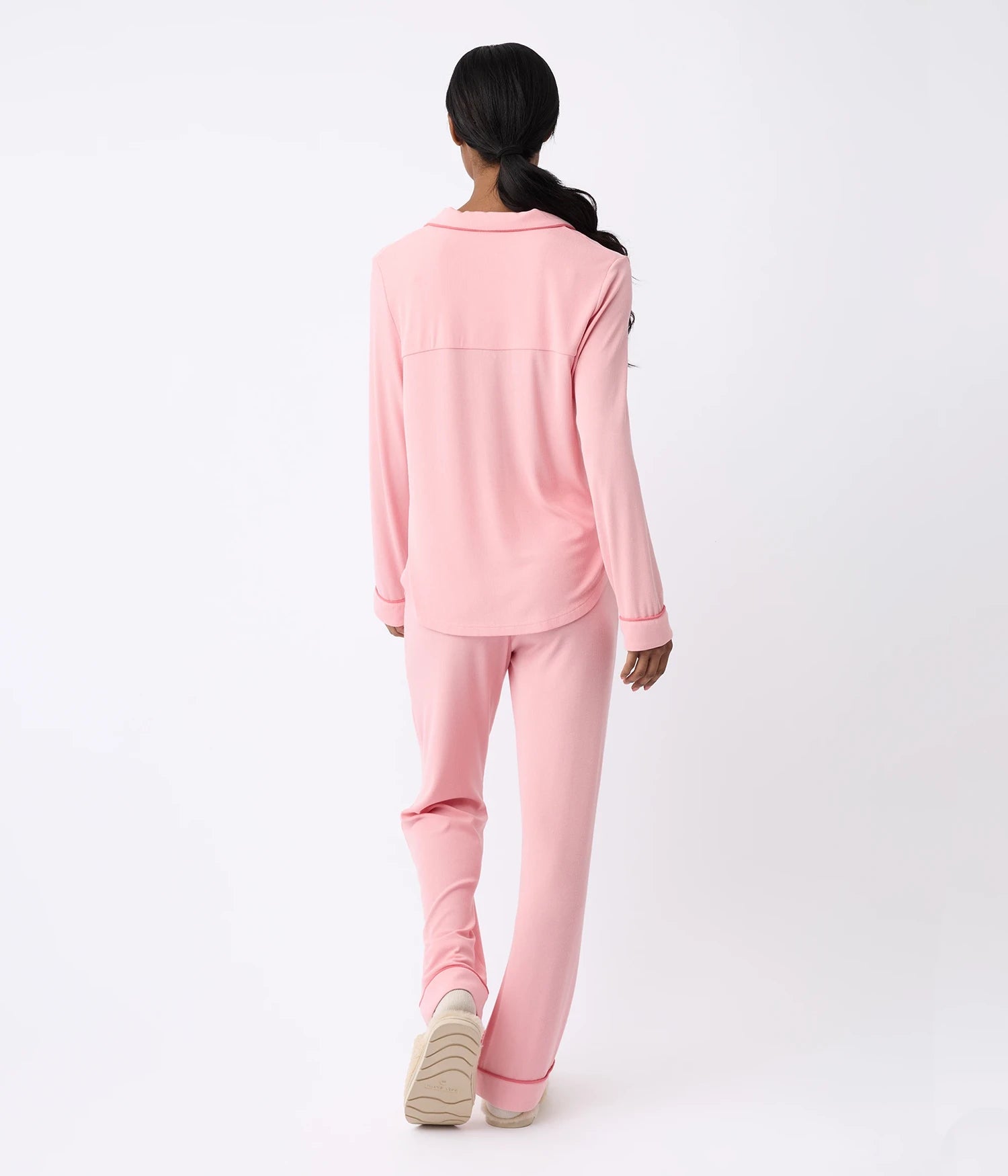 Women's Bamboo Rib-Knit Classic Long Sleeve Pajama Set - Image 30