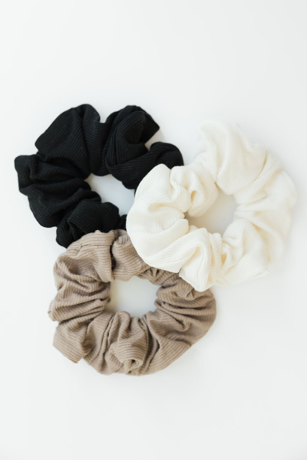 Bamboo Rib-Knit Scrunchies - Last Chance