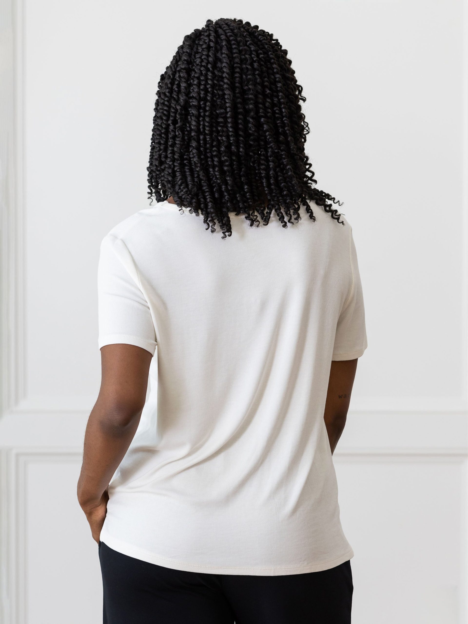 Women's Bamboo Rib-Knit Short Sleeve Lounge Top - Last Chance - Image 14