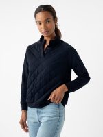 Women's Brushed Bamboo Quilted Snap Pullover - Last Chance