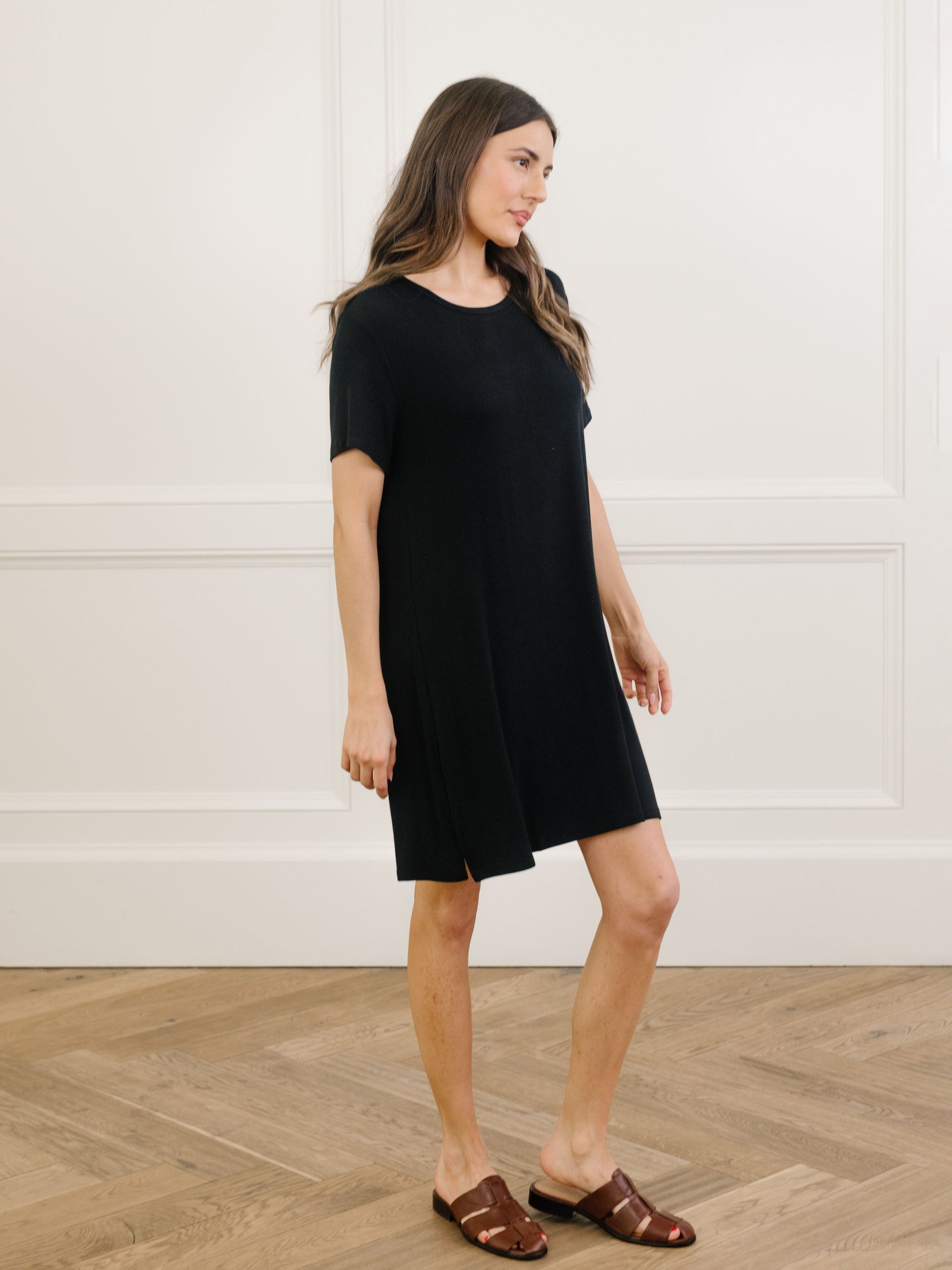 Women's Bamboo Rib-Knit Boyfriend Dress - Image 16
