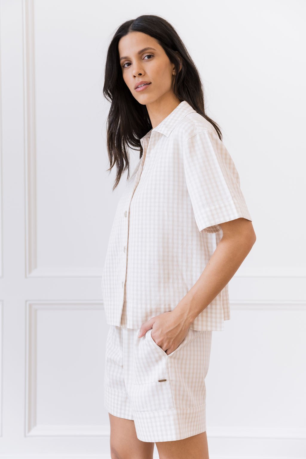 Women's Cozy Earth Coastal Comfort Short Sleeve Button Down - Last Chance - Image 11