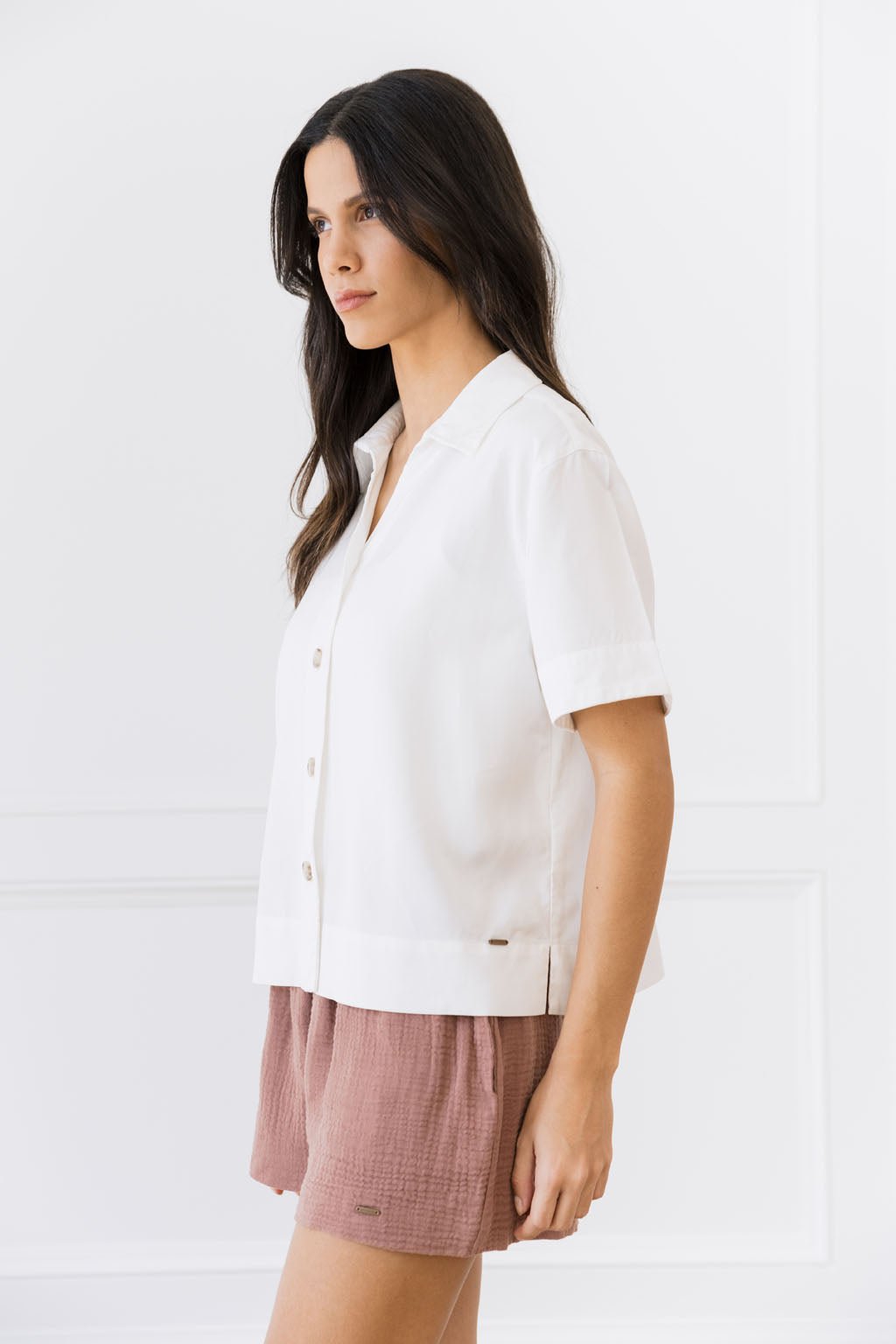 Women's Cozy Earth Coastal Comfort Short Sleeve Button Down - Last Chance - Image 15