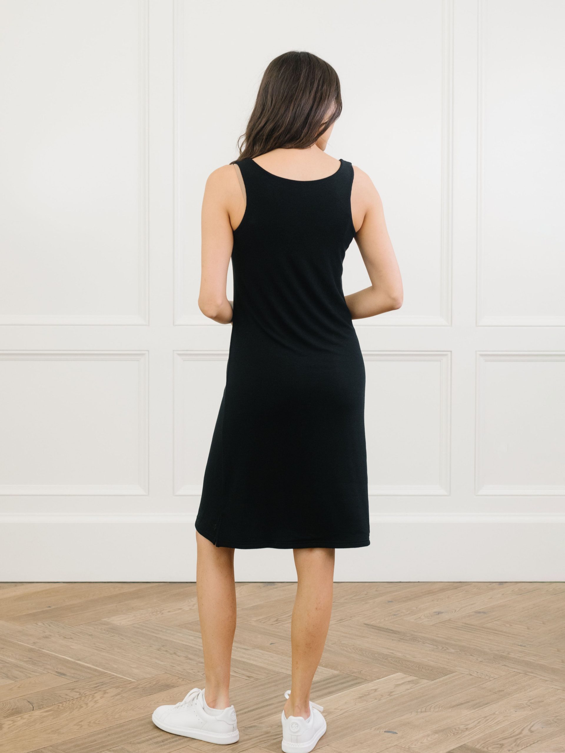 Women's Bamboo Rib-Knit V-Neck Tank Lounge Dress - Last Chance - Image 11