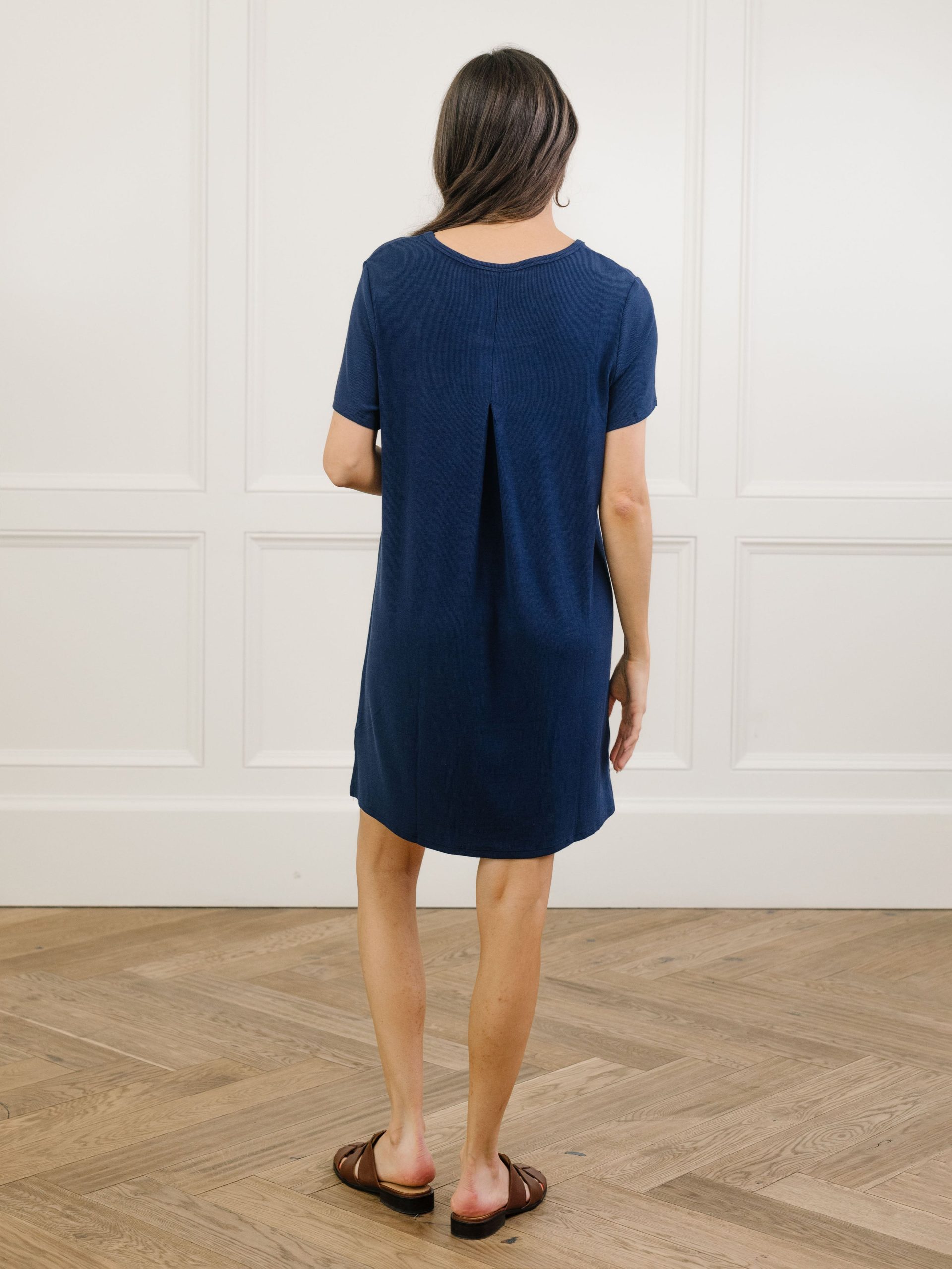 Women's Bamboo Rib-Knit Boyfriend Dress - Image 12