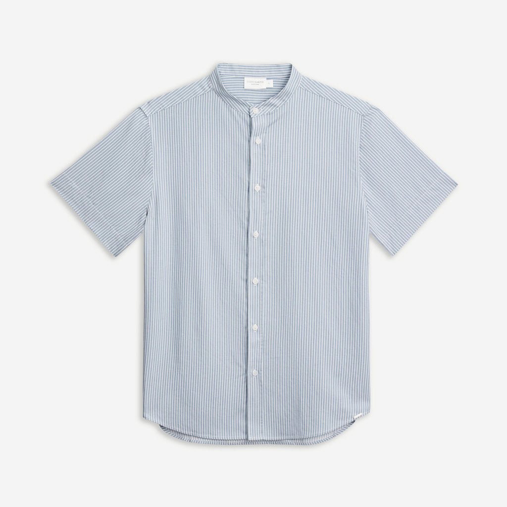 Men's Cozy Earth Coastal Comfort Mock Neck Short Sleeve Button Down - Last Chance - Image 6