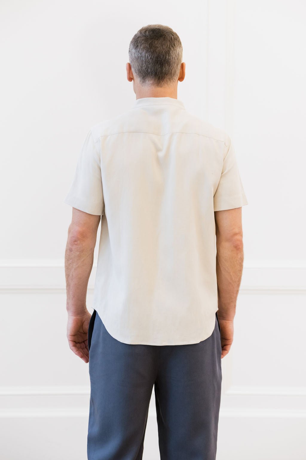 Men's Cozy Earth Coastal Comfort Mock Neck Short Sleeve Button Down - Last Chance - Image 10