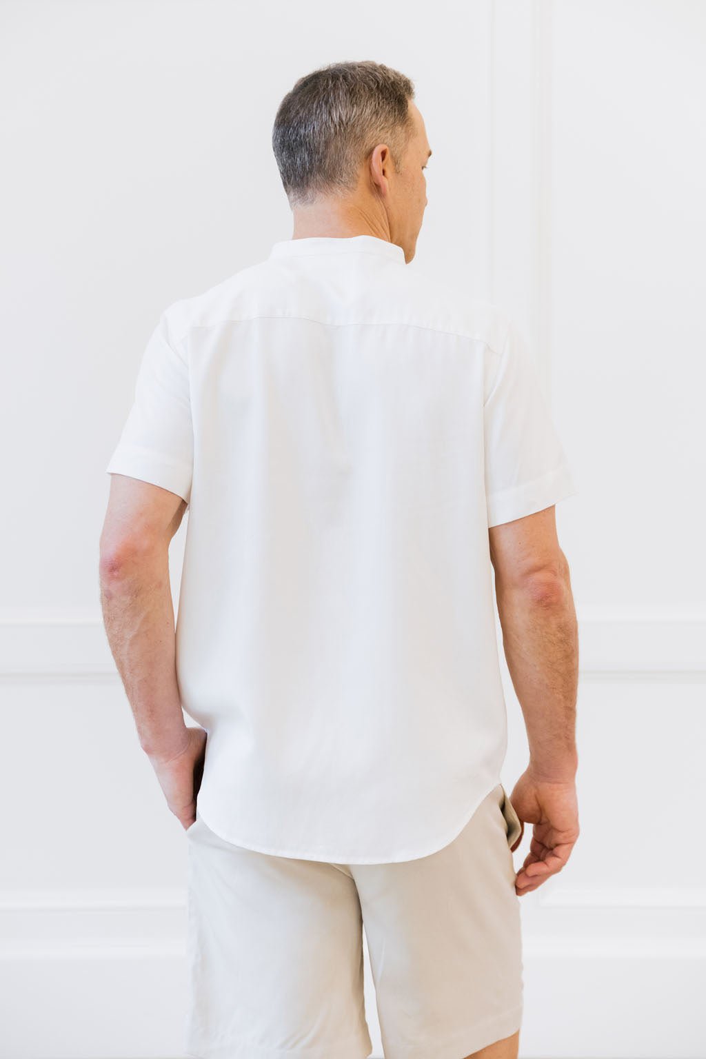 Men's Cozy Earth Coastal Comfort Mock Neck Short Sleeve Button Down - Last Chance - Image 15