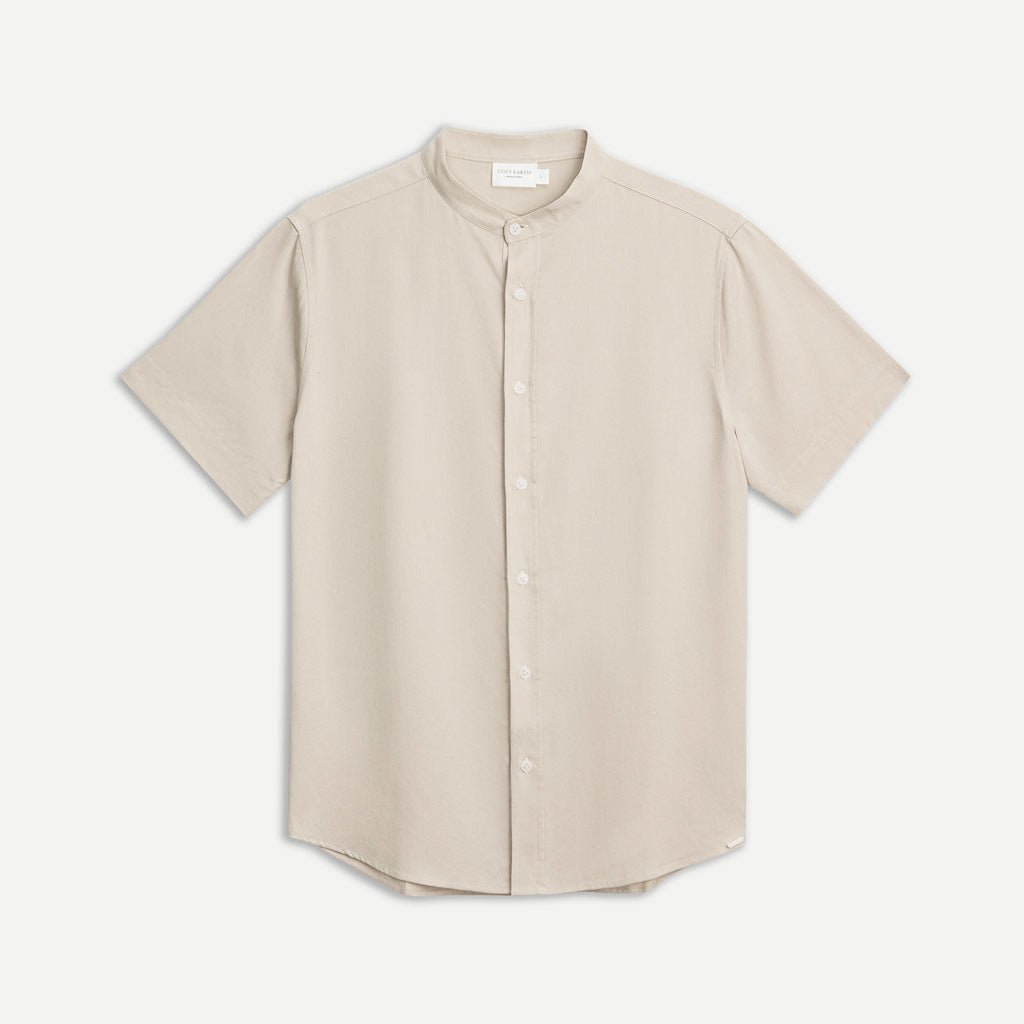 Men's Cozy Earth Coastal Comfort Mock Neck Short Sleeve Button Down - Last Chance - Image 12