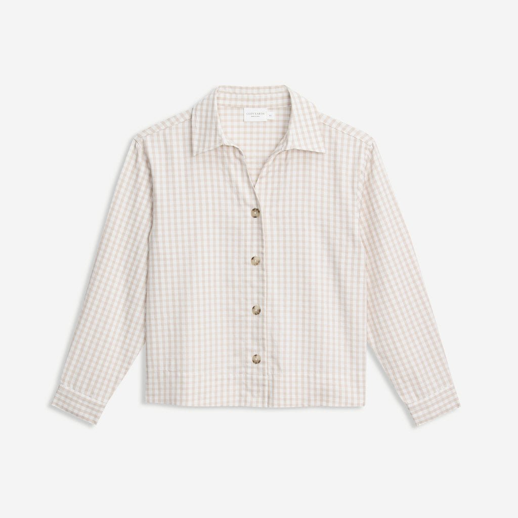 Women's Cozy Earth Coastal Comfort Long Sleeve Button Down - Last Chance - Image 15