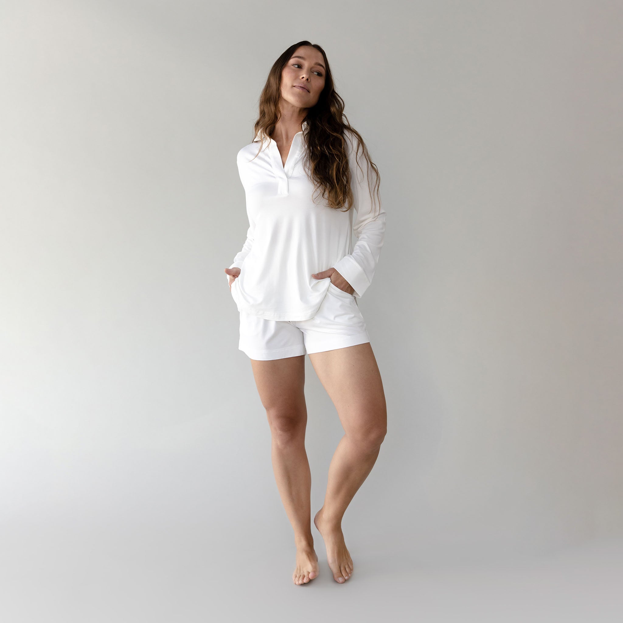 Women's Bamboo Stretch-Knit Long Sleeve Polo - Last Chance - Image 14