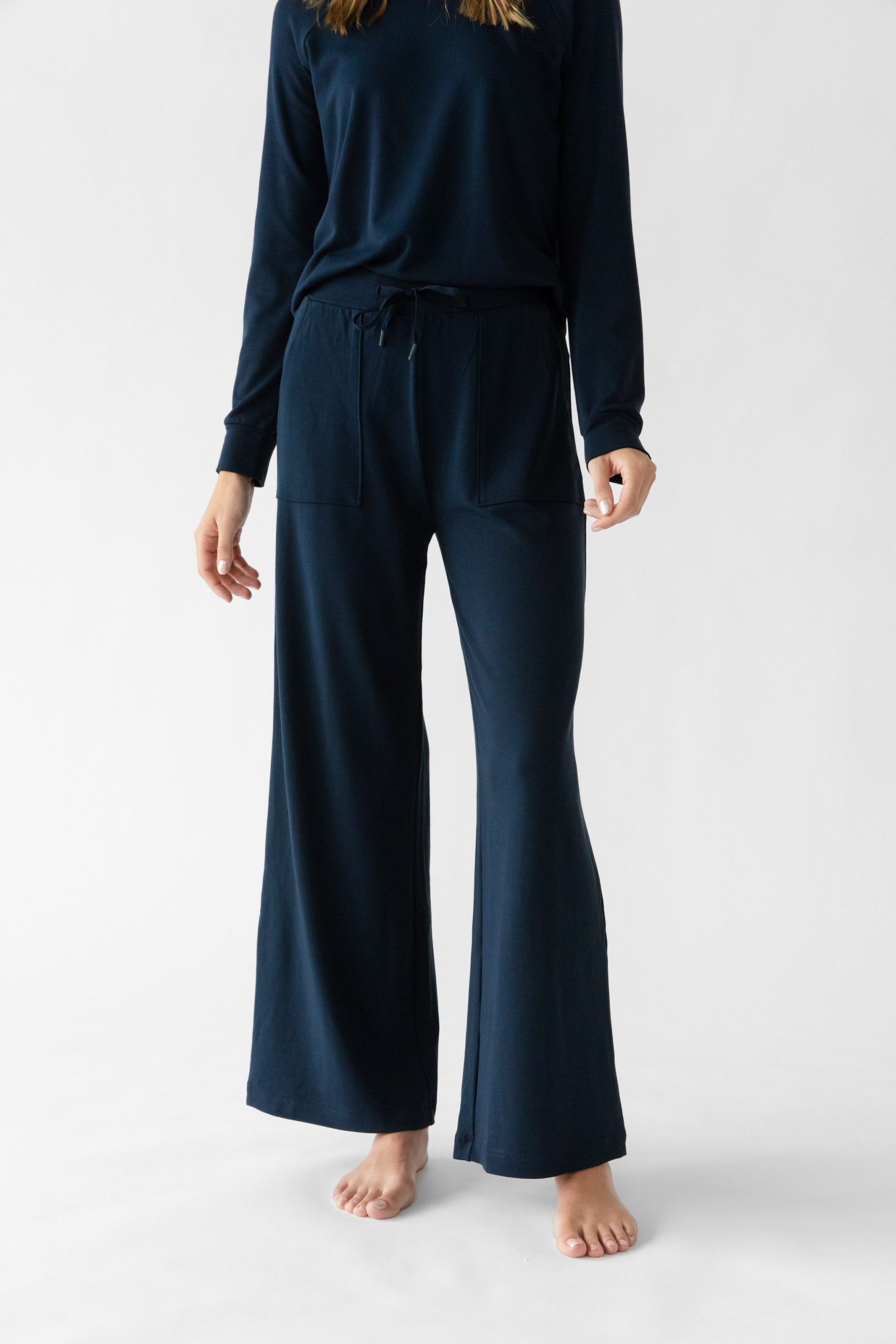 Women's Brushed Bamboo Wide Leg Patch Pocket Pant - Last Chance - Image 3