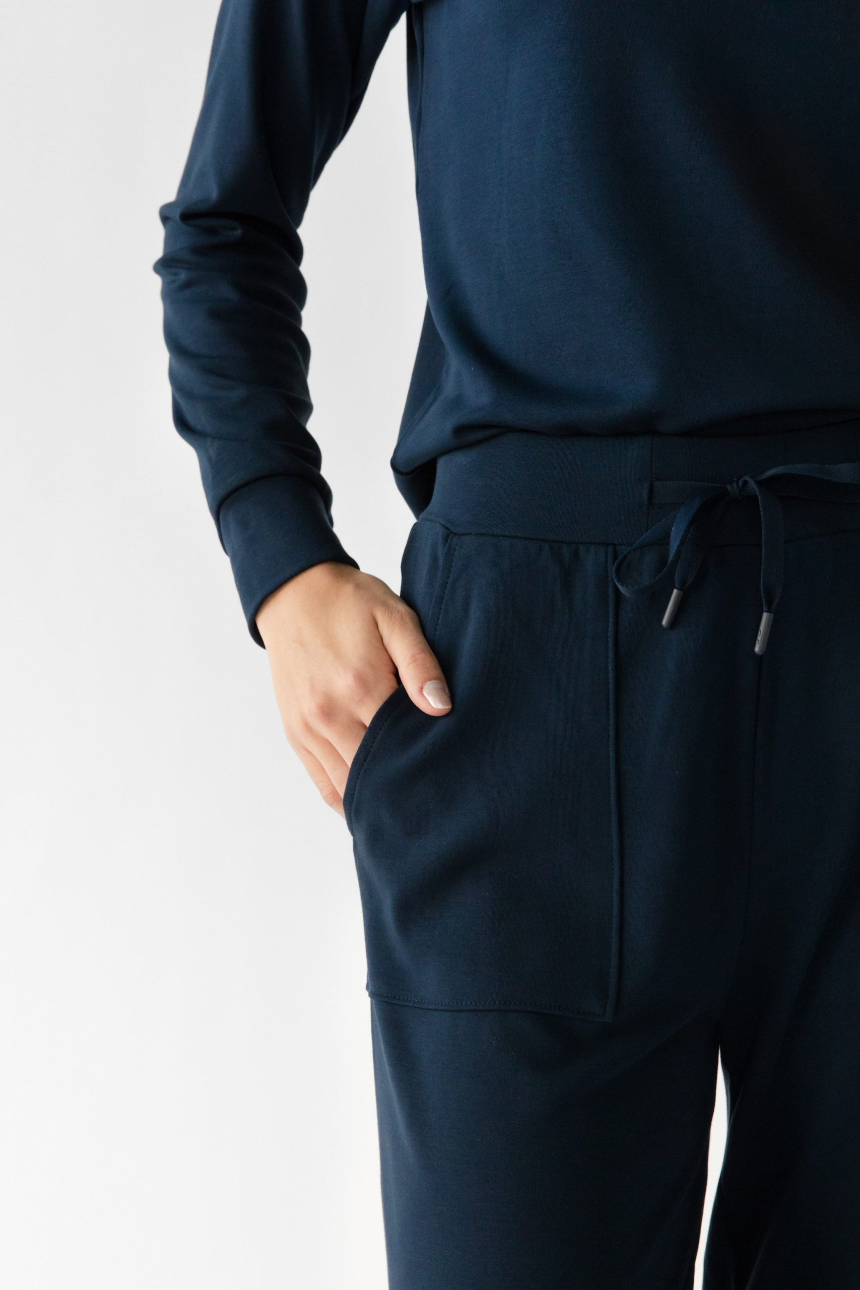 Women's Brushed Bamboo Wide Leg Patch Pocket Pant - Last Chance - Image 6