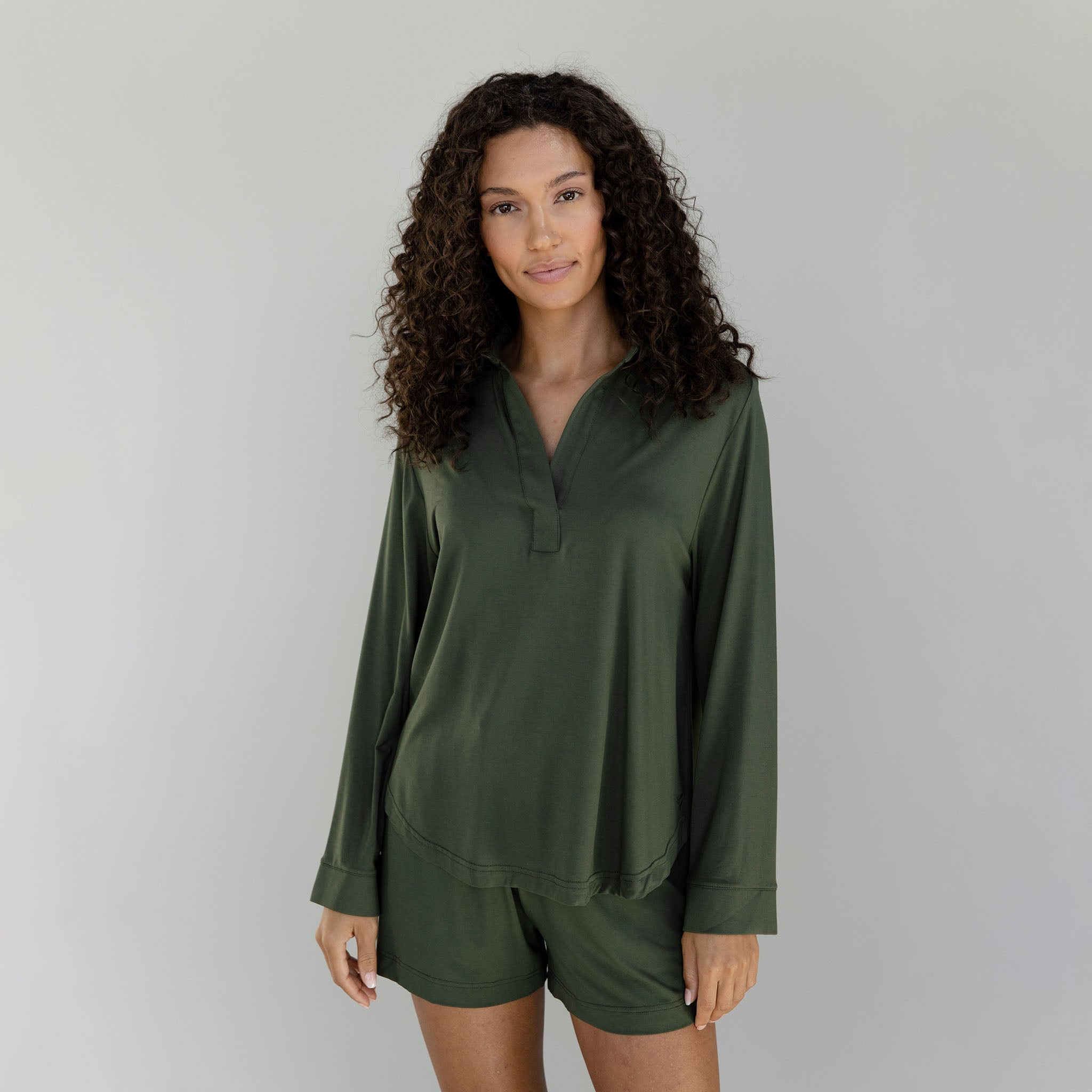 Women's Bamboo Stretch-Knit Long Sleeve Polo - Last Chance - Image 5