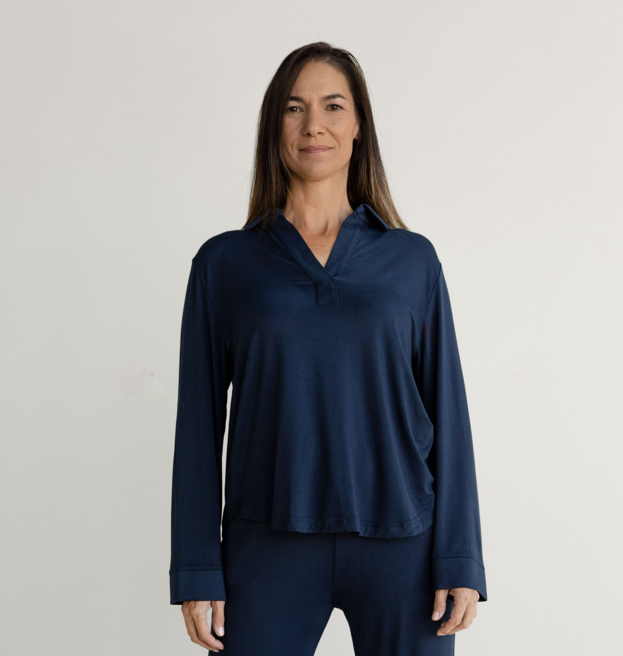 Women's Bamboo Stretch-Knit Long Sleeve Polo - Last Chance - Image 15