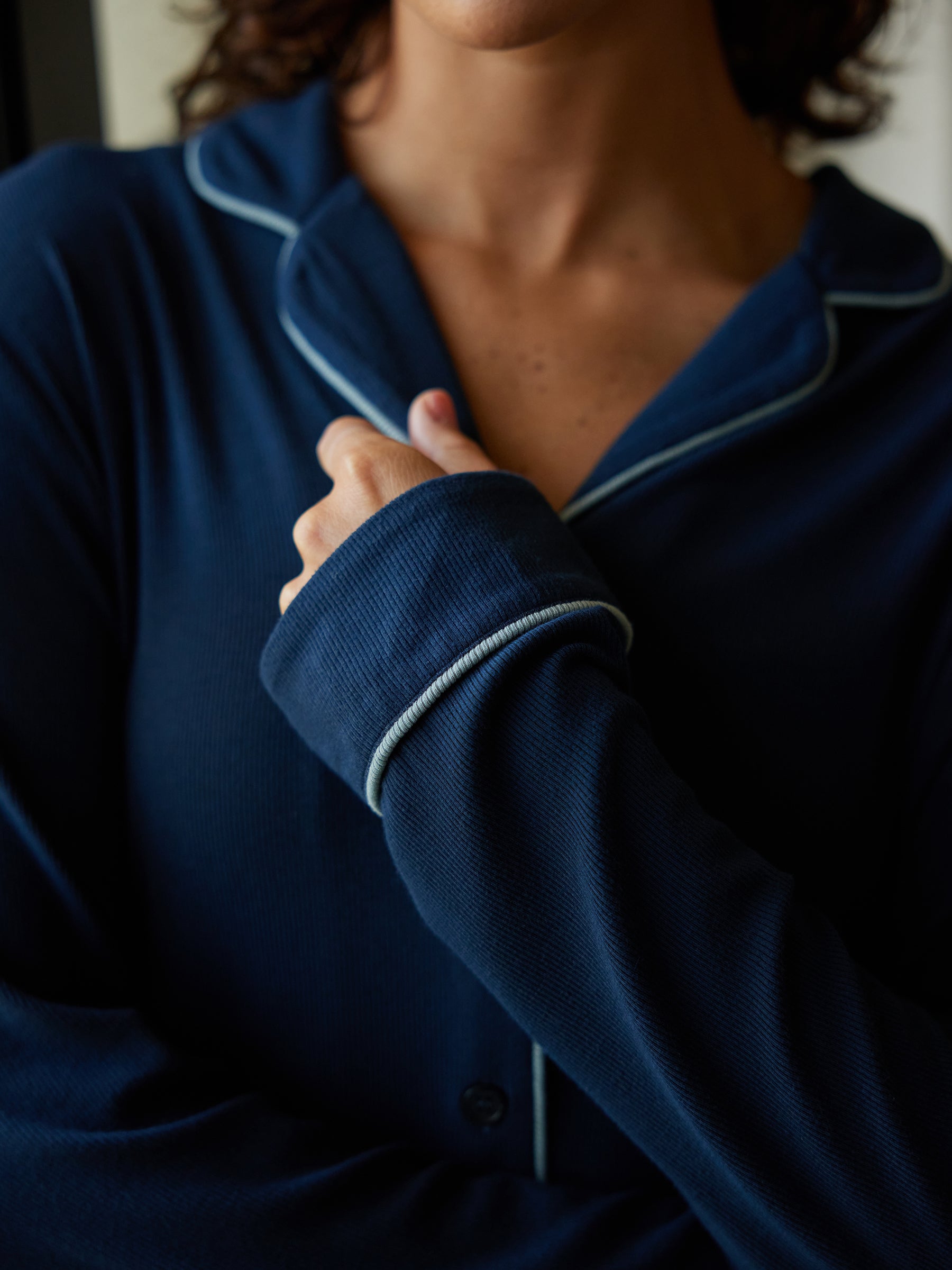 Women's Bamboo Rib-Knit Classic Long Sleeve Pajama Top - Image 30