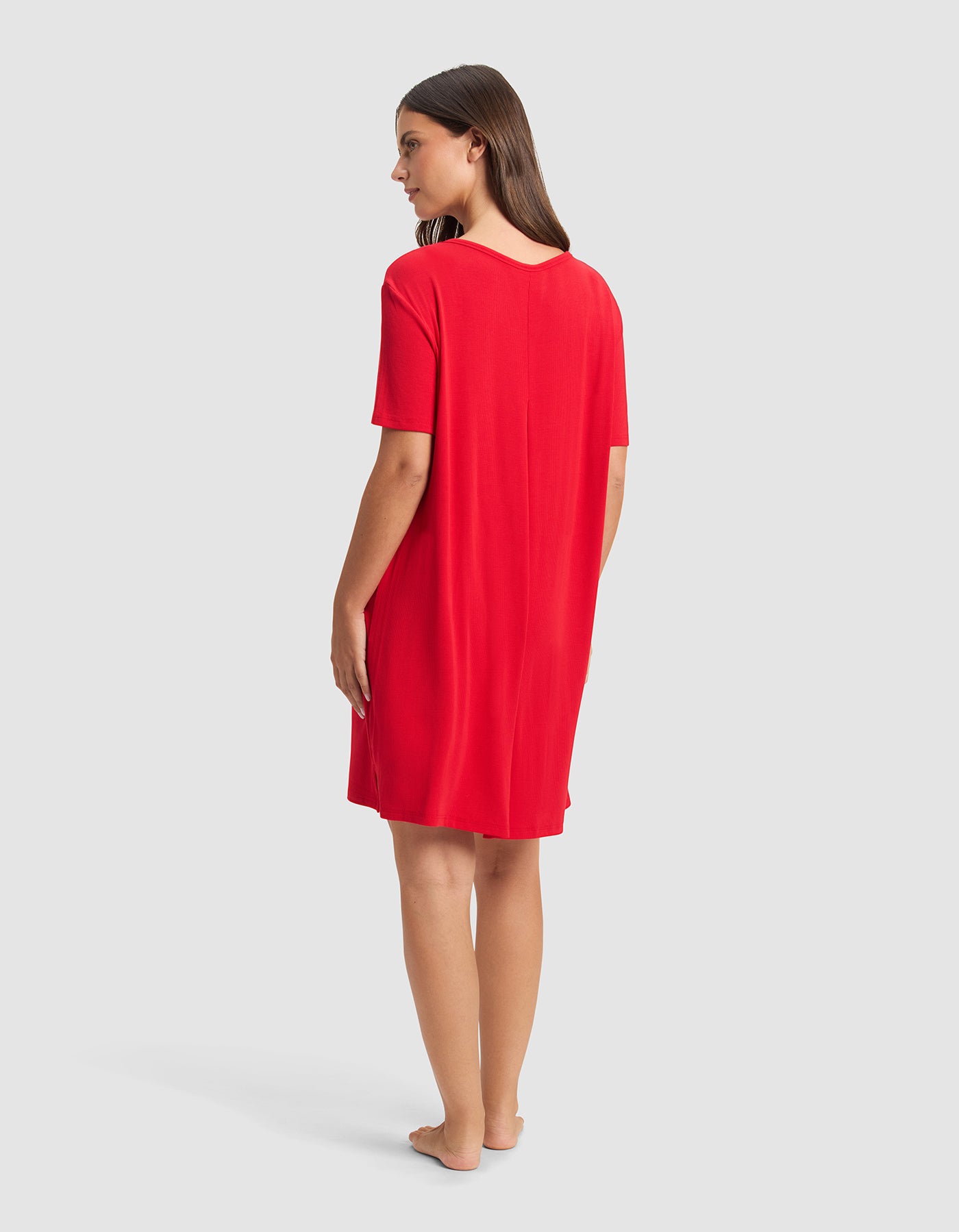 Women's Bamboo Rib-Knit Boyfriend Dress - Image 42