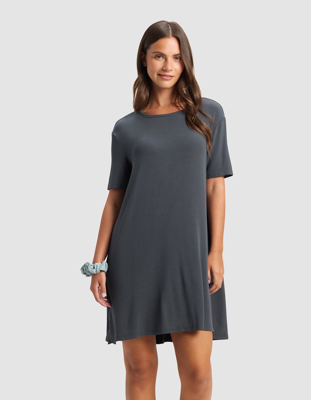 Women's Bamboo Rib-Knit Boyfriend Dress - Image 45