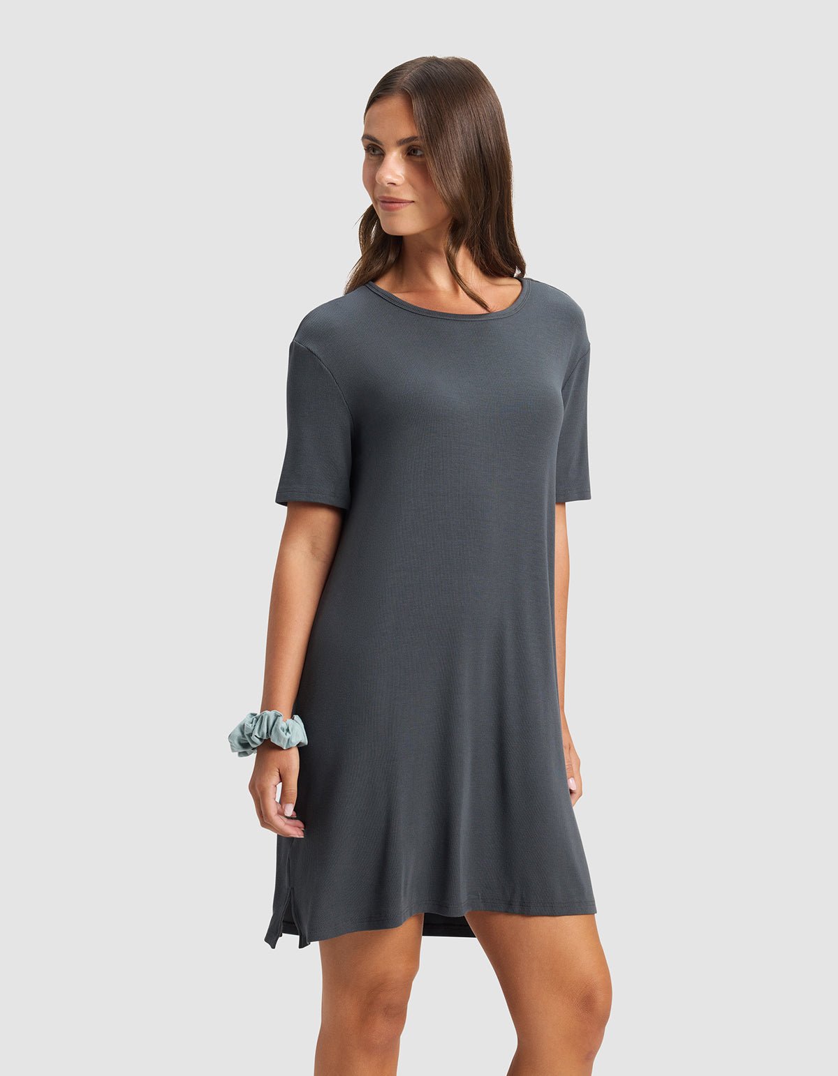 Women's Bamboo Rib-Knit Boyfriend Dress - Image 46