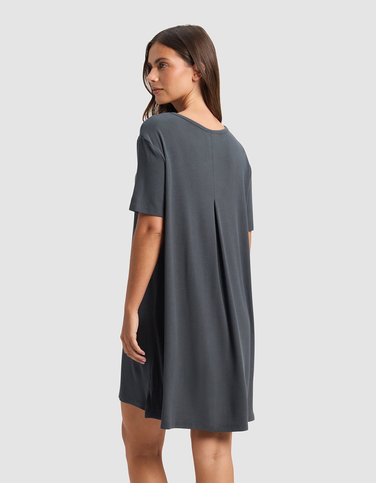 Women's Bamboo Rib-Knit Boyfriend Dress - Image 6