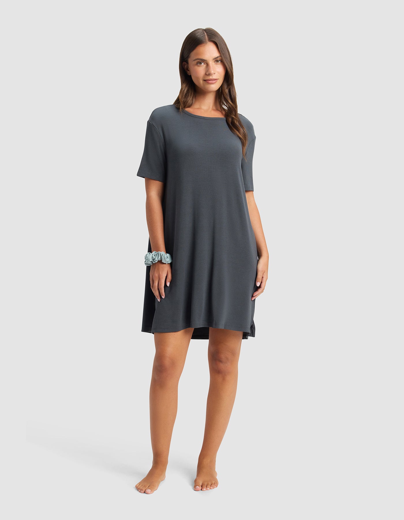Women's Bamboo Rib-Knit Boyfriend Dress - Image 5