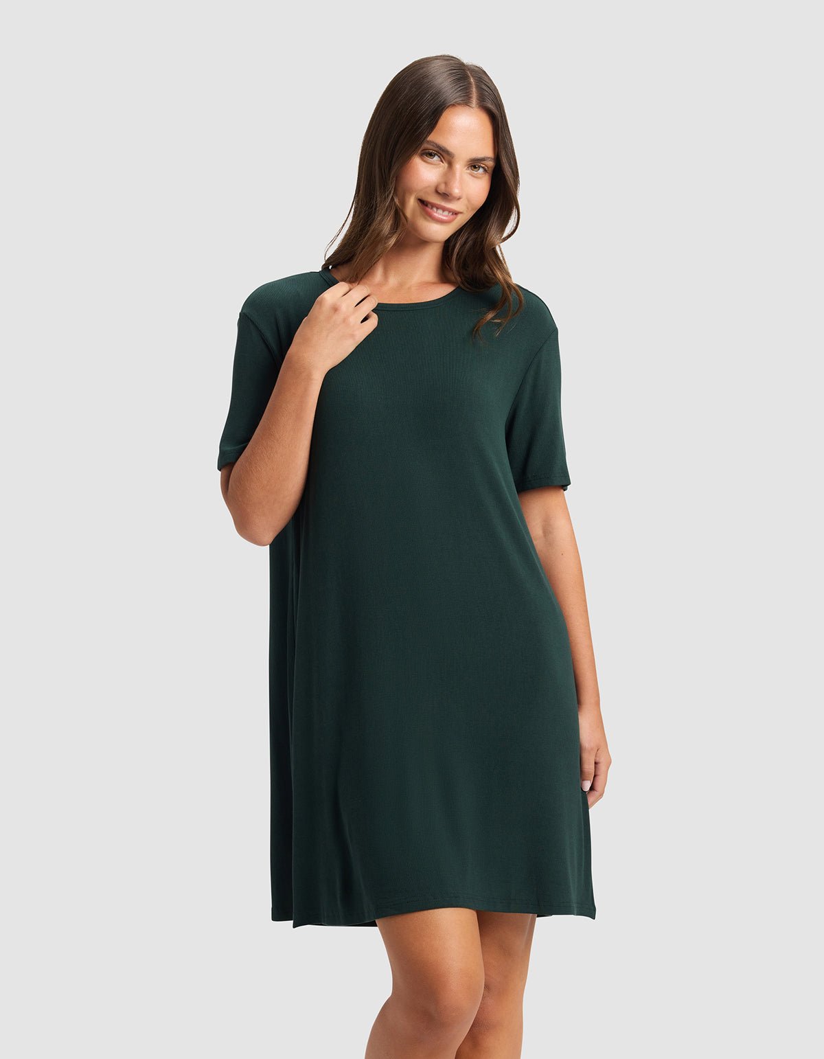 Women's Bamboo Rib-Knit Boyfriend Dress - Image 3