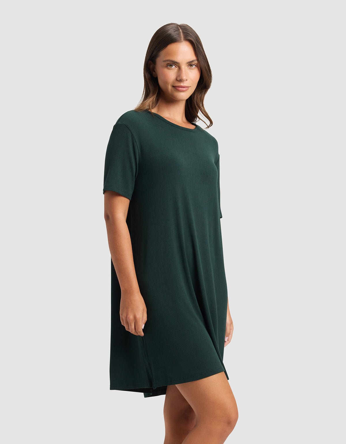 Women's Bamboo Rib-Knit Boyfriend Dress - Image 7