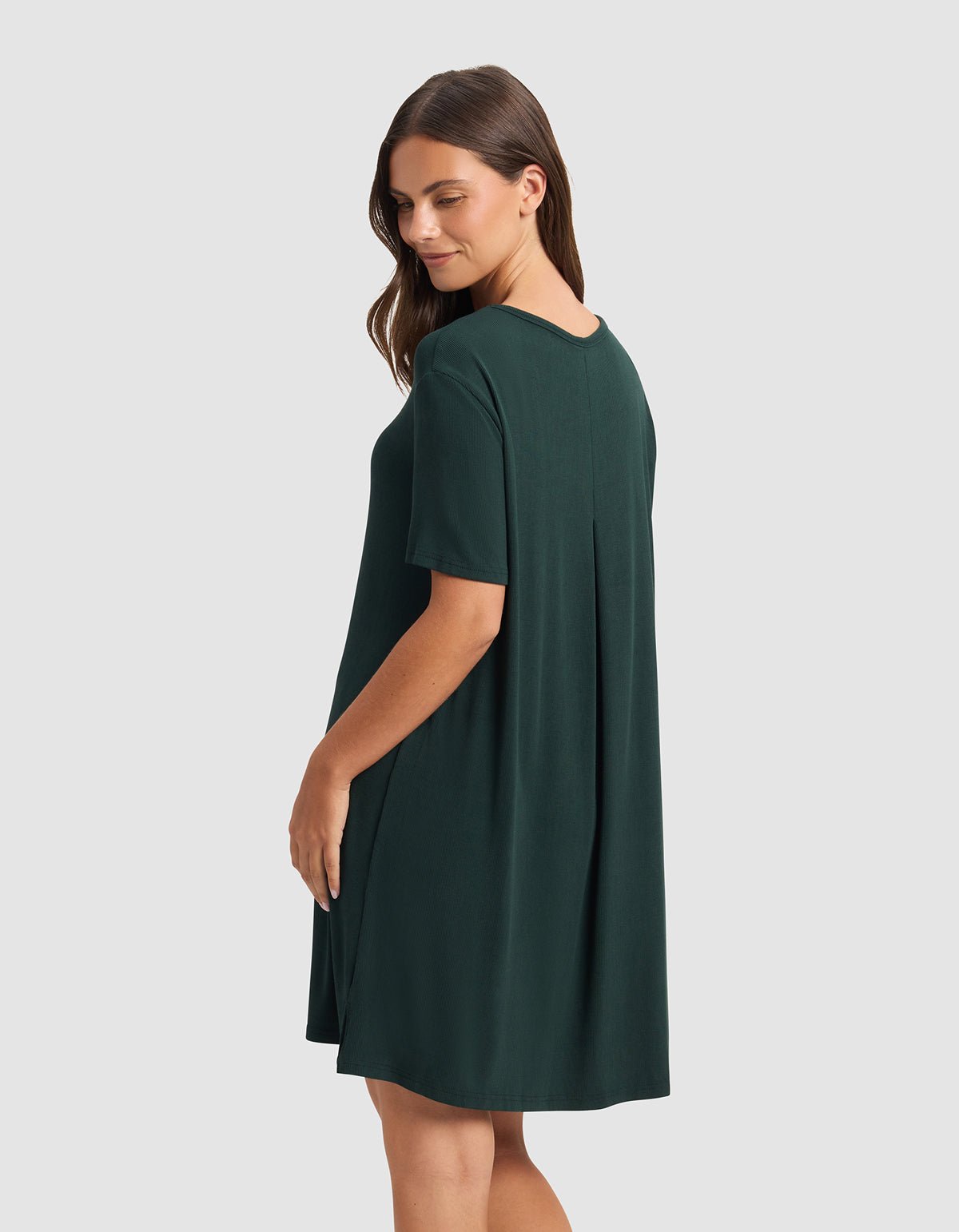 Women's Bamboo Rib-Knit Boyfriend Dress - Image 4