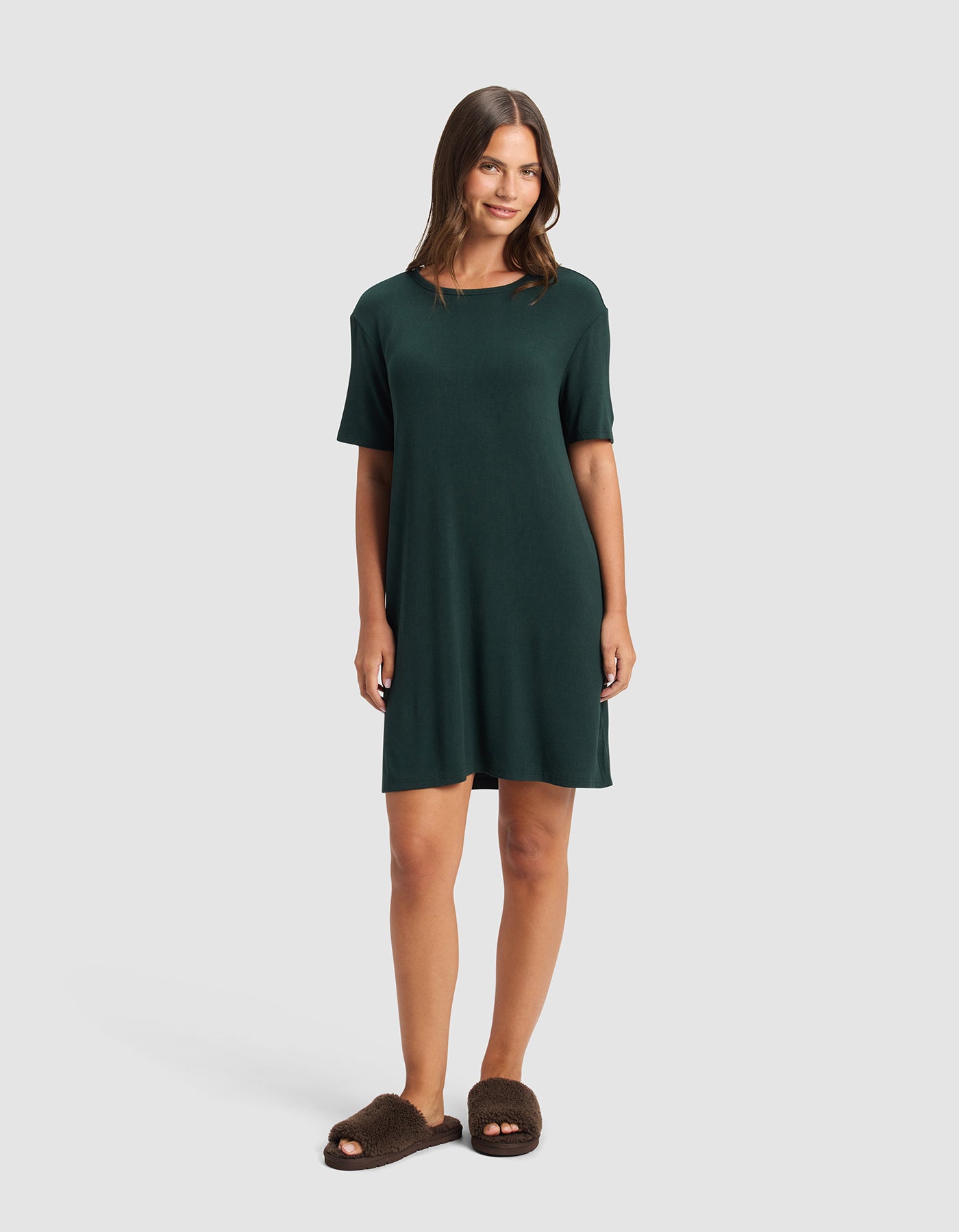 Women's Bamboo Rib-Knit Boyfriend Dress - Image 8
