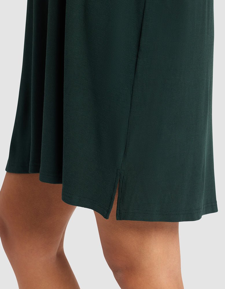 Women's Bamboo Rib-Knit Boyfriend Dress - Image 9