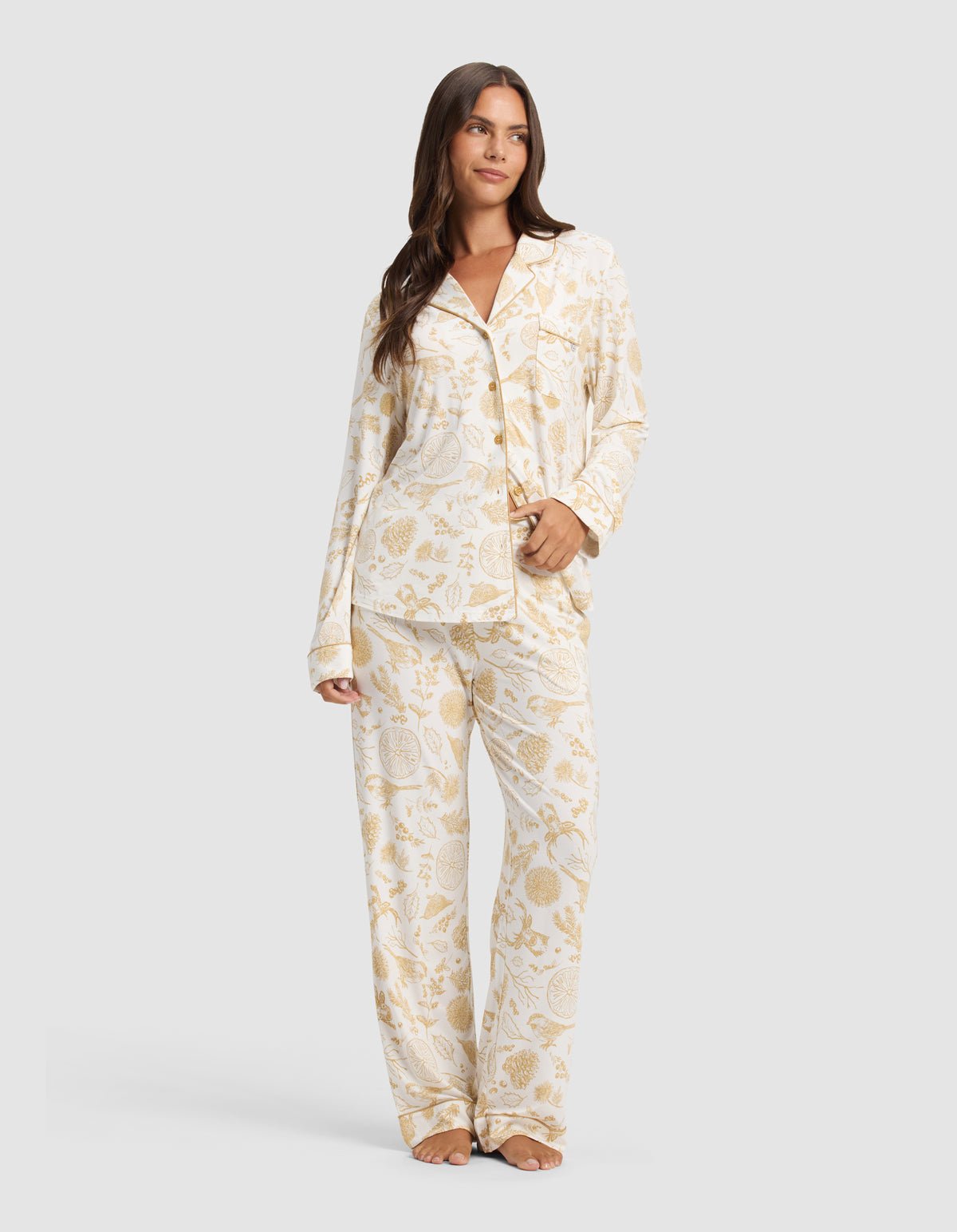 Women's Bamboo Stretch-Knit Long Sleeve Pajama Set - Image 28