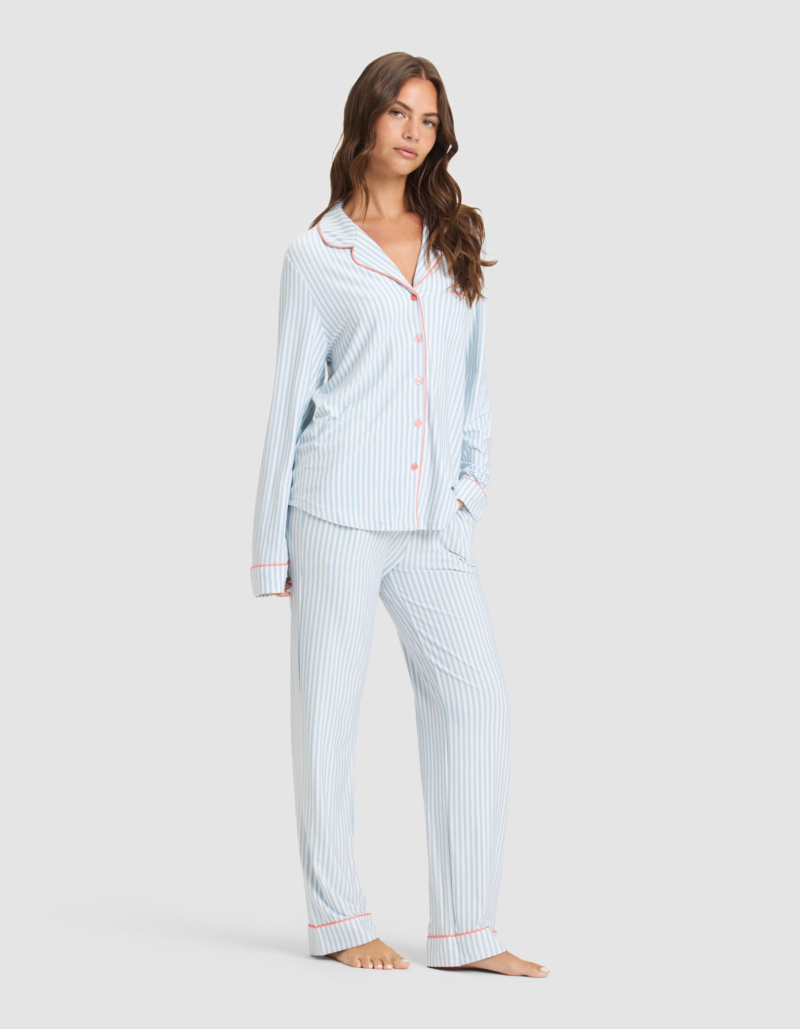 Women's Bamboo Stretch-Knit Long Sleeve Pajama Top - Image 31