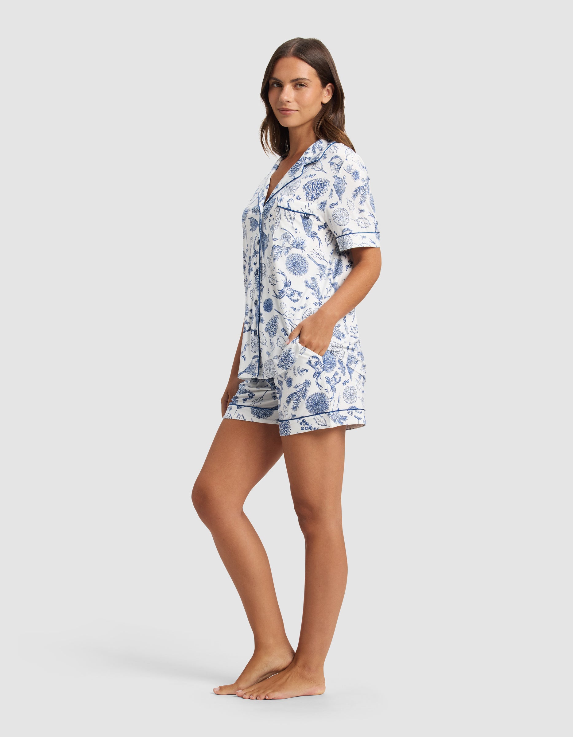 Women's Bamboo Stretch-Knit Short Sleeve Pajama Set - Image 7
