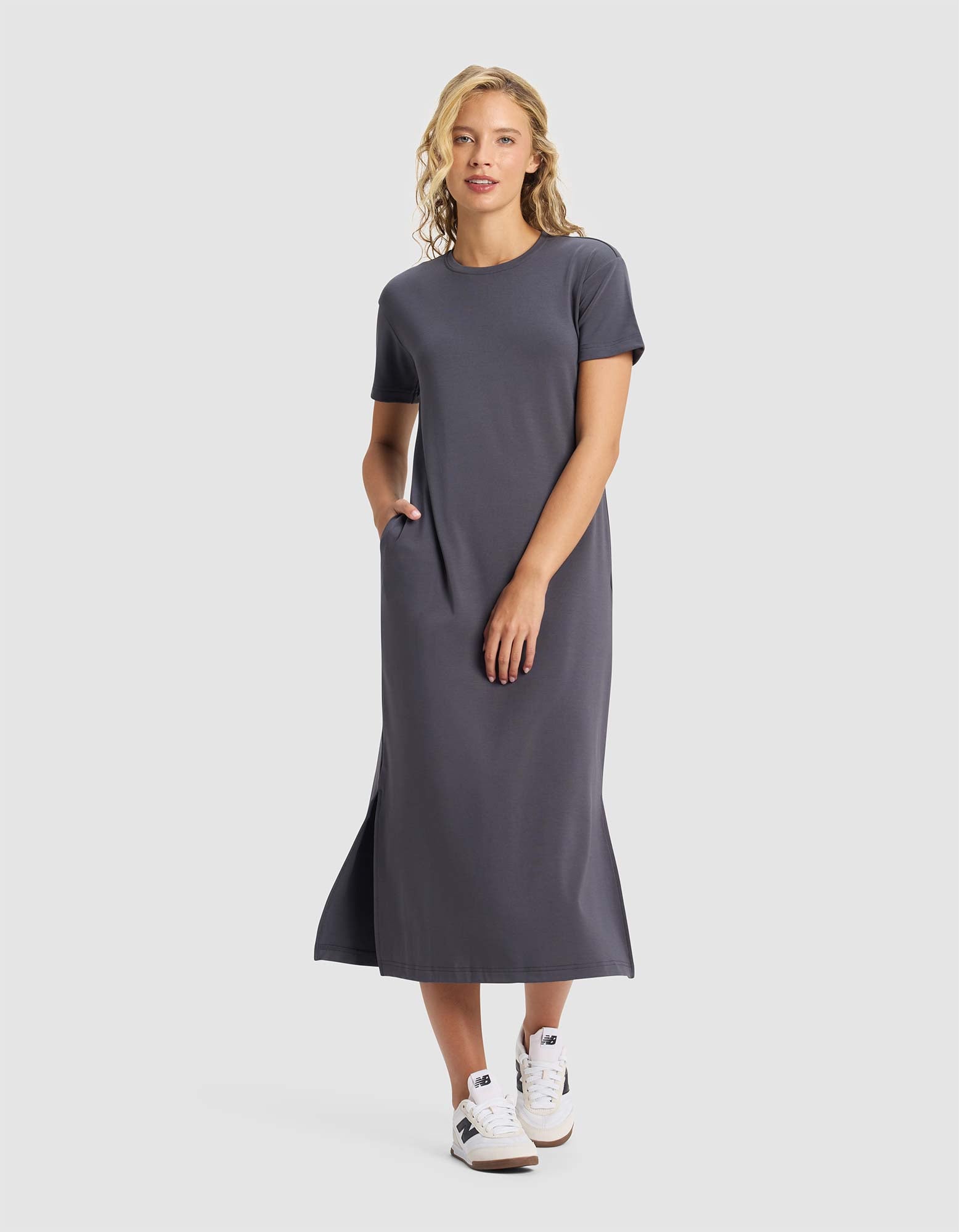 Women's Brushed Bamboo Midi Dress - Image 8