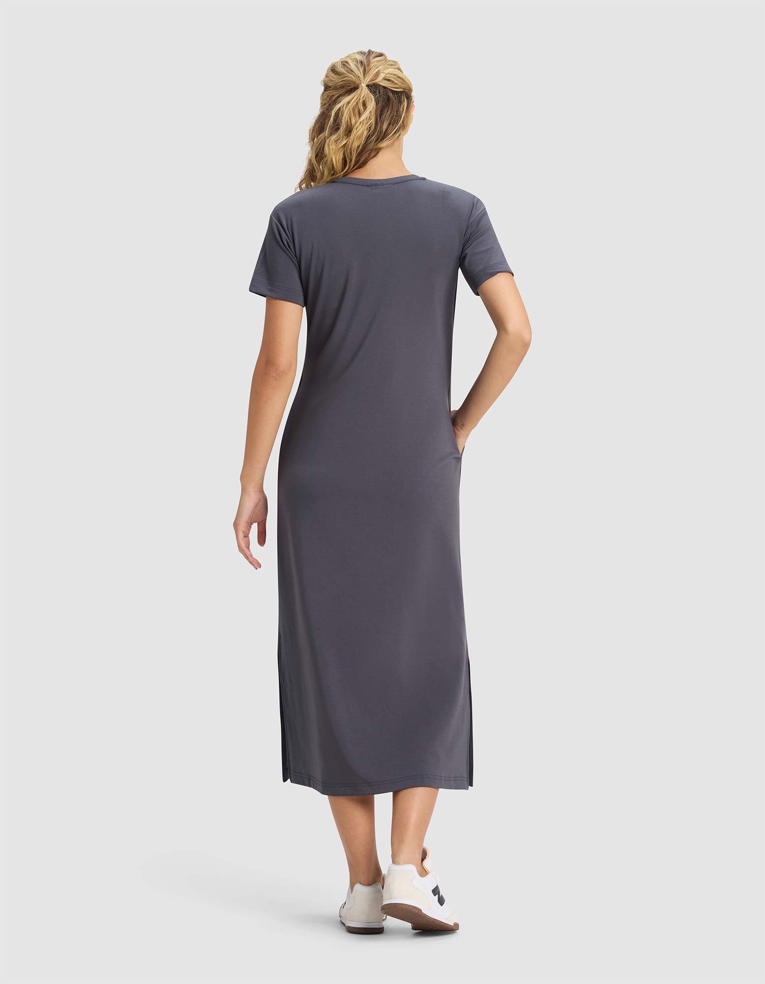 Women's Brushed Bamboo Midi Dress - Image 10