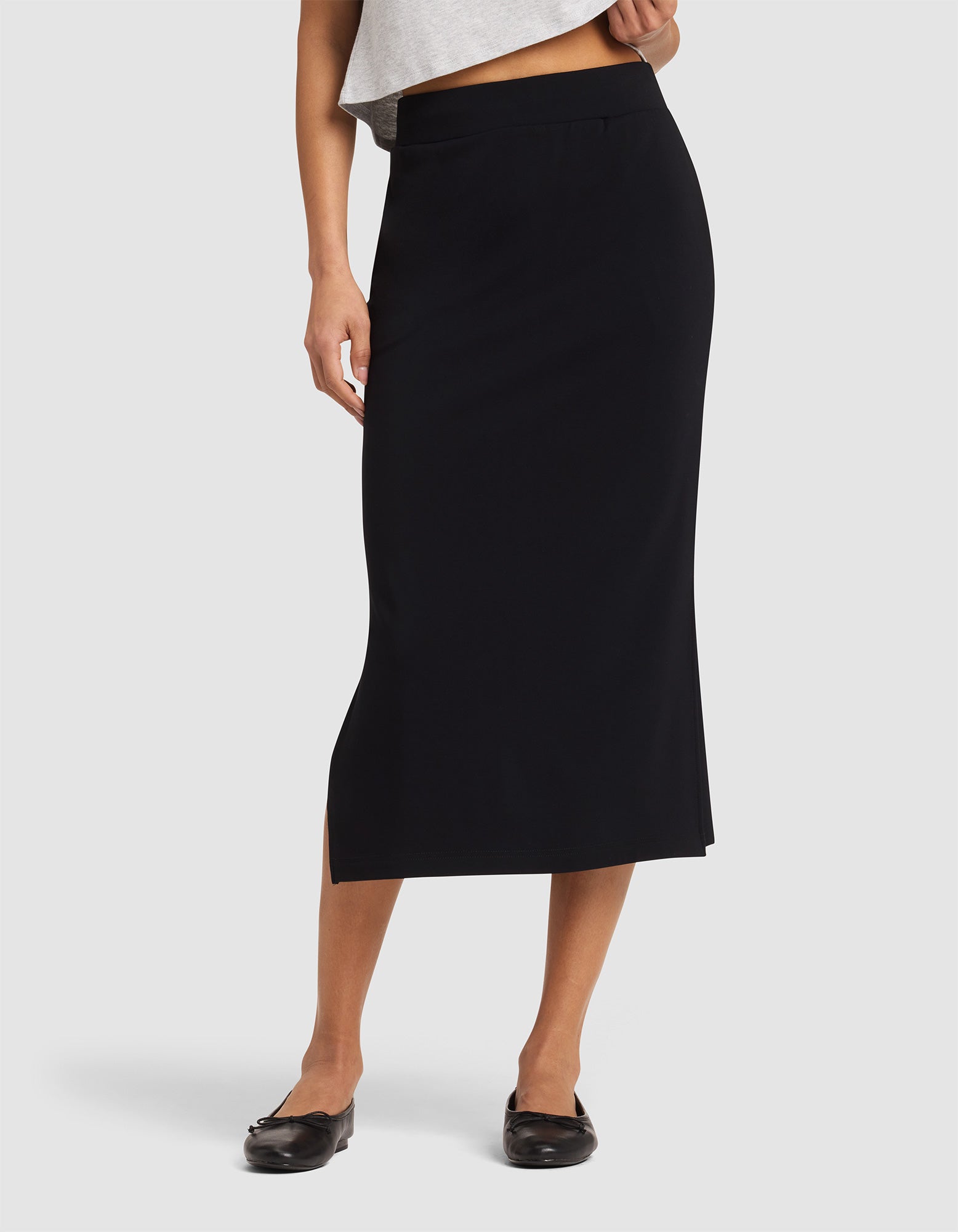 Women's Brushed Bamboo Midi Skirt - Last Chance - Image 8