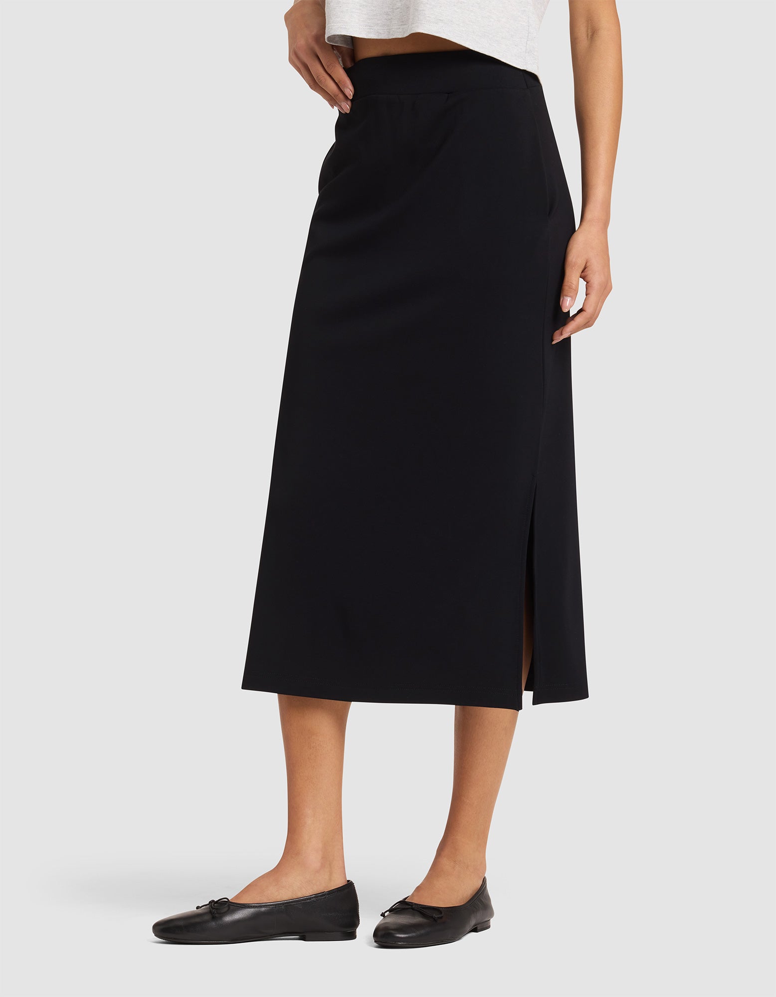 Women's Brushed Bamboo Midi Skirt - Last Chance - Image 10