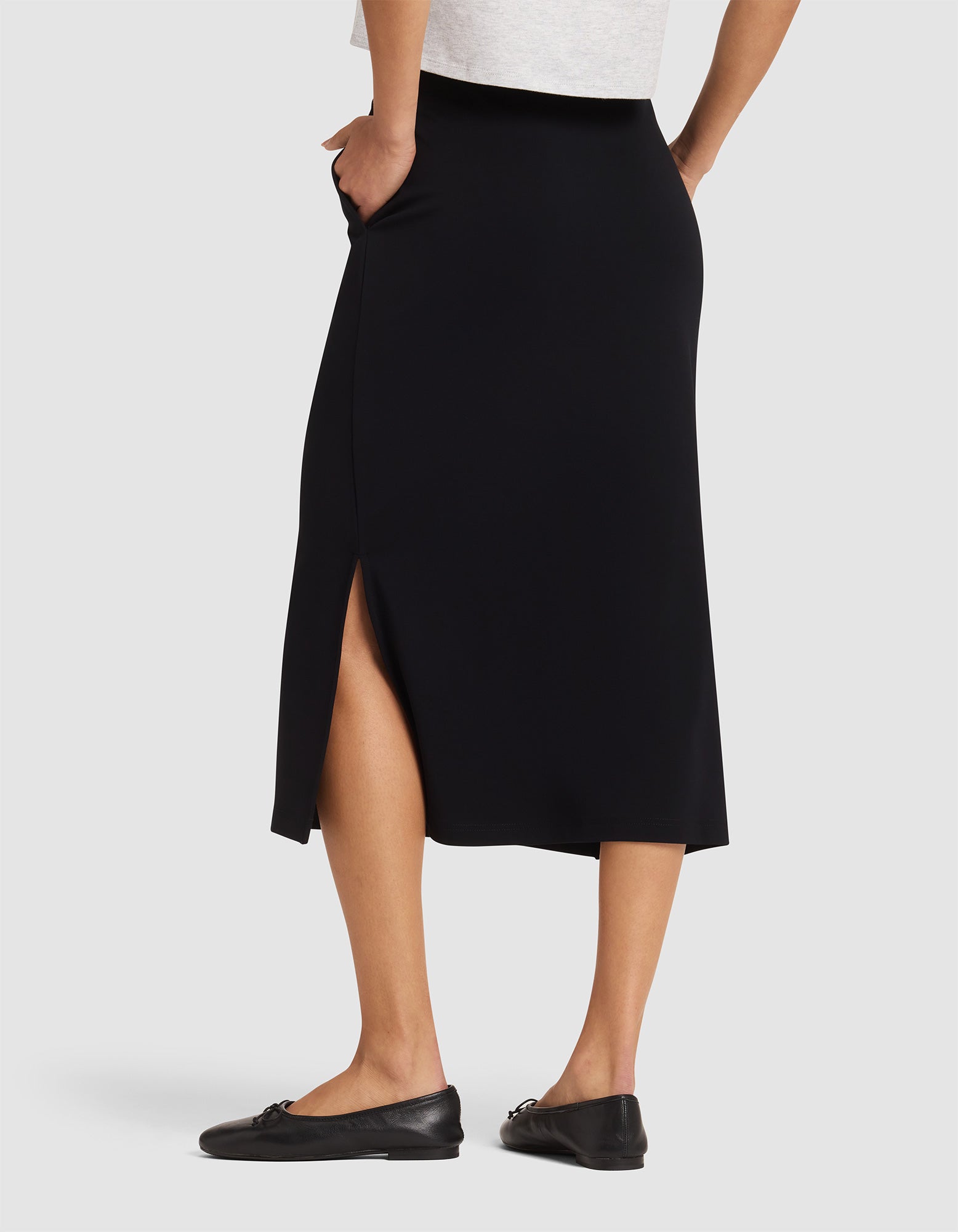Women's Brushed Bamboo Midi Skirt - Last Chance - Image 11