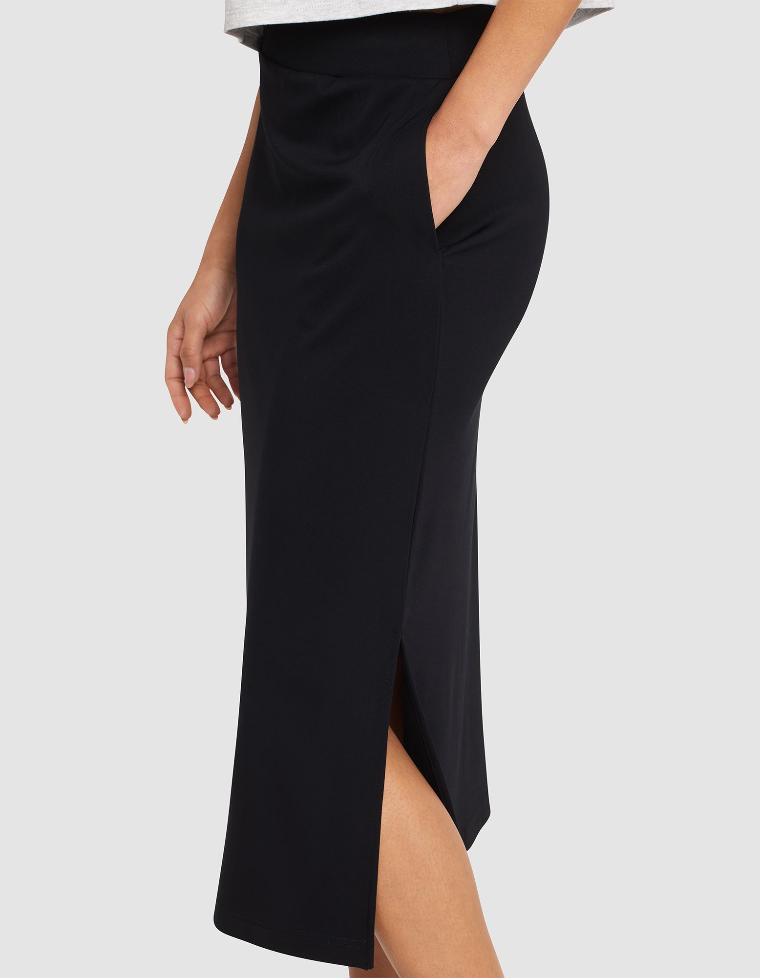 Women's Brushed Bamboo Midi Skirt - Last Chance - Image 12