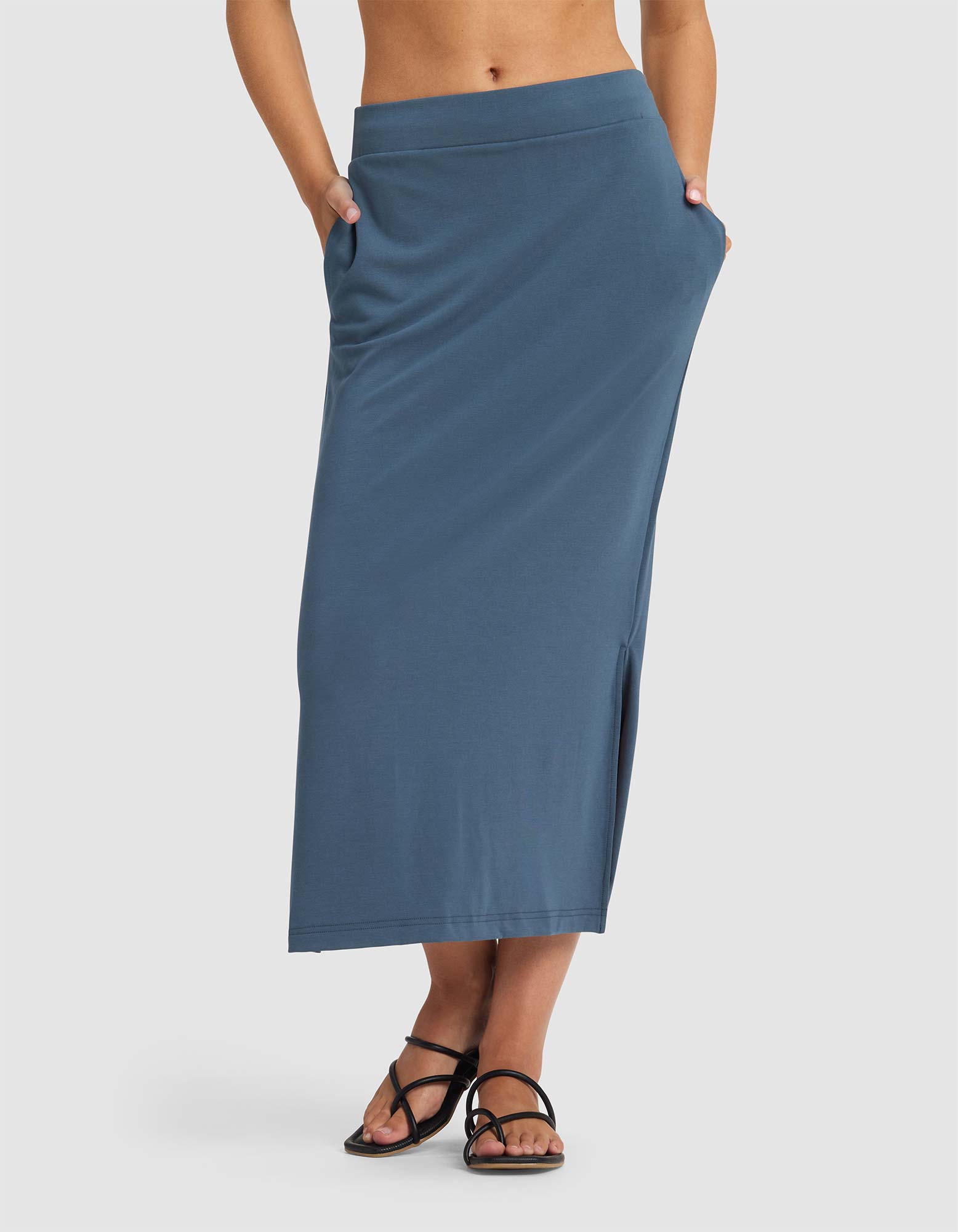 Women's Brushed Bamboo Midi Skirt - Last Chance - Image 13